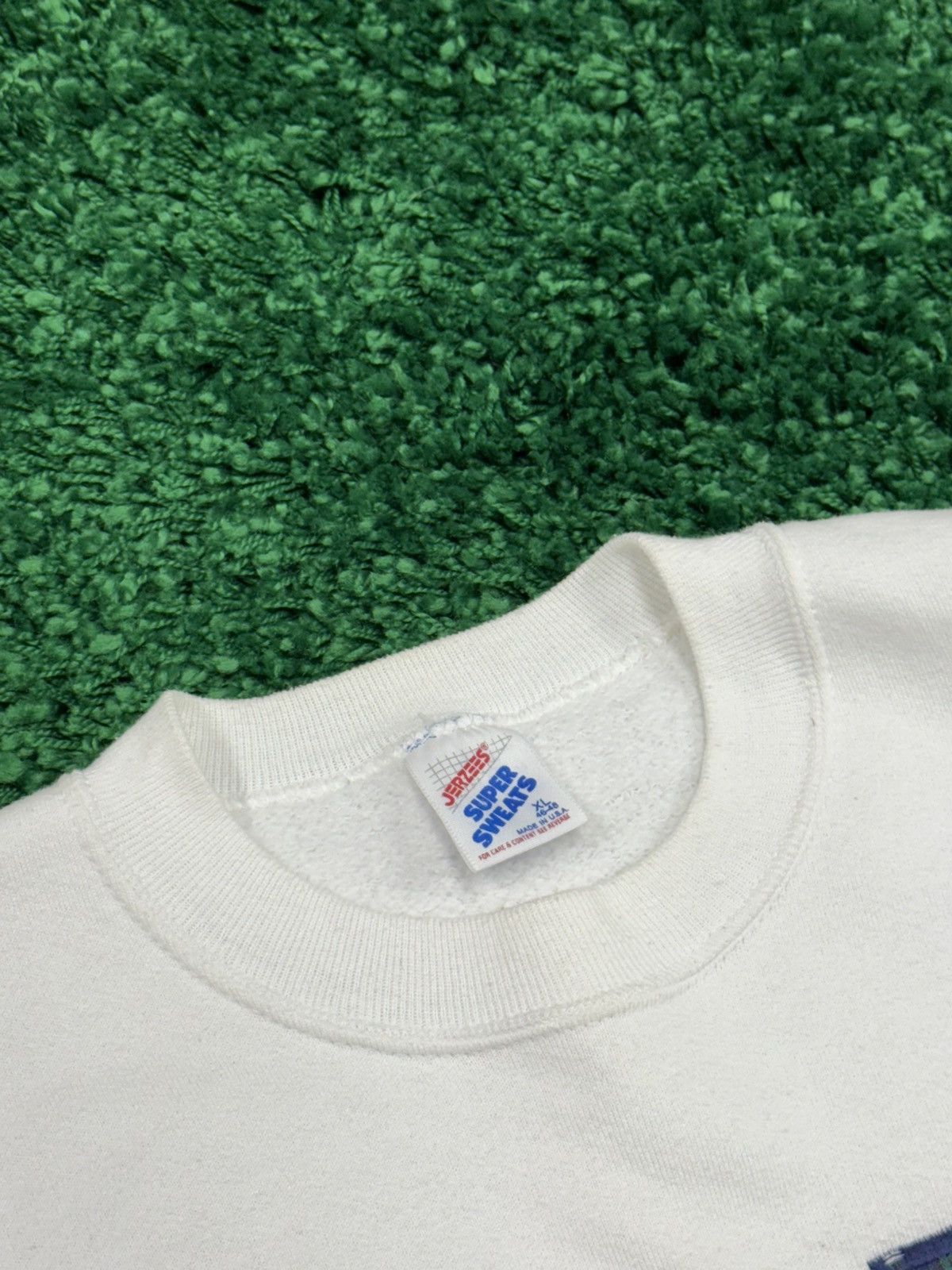 Jerzees × Vintage Vintage "Longhorn Mom" Plaid Logo Sweatshirt 90s 80s XL Size US XL / EU 56 / 4 - 4 Thumbnail
