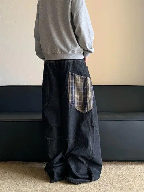 VIBE Baggy Patcwork Wide Leg Jeans Size US 33 - 5 Thumbnail