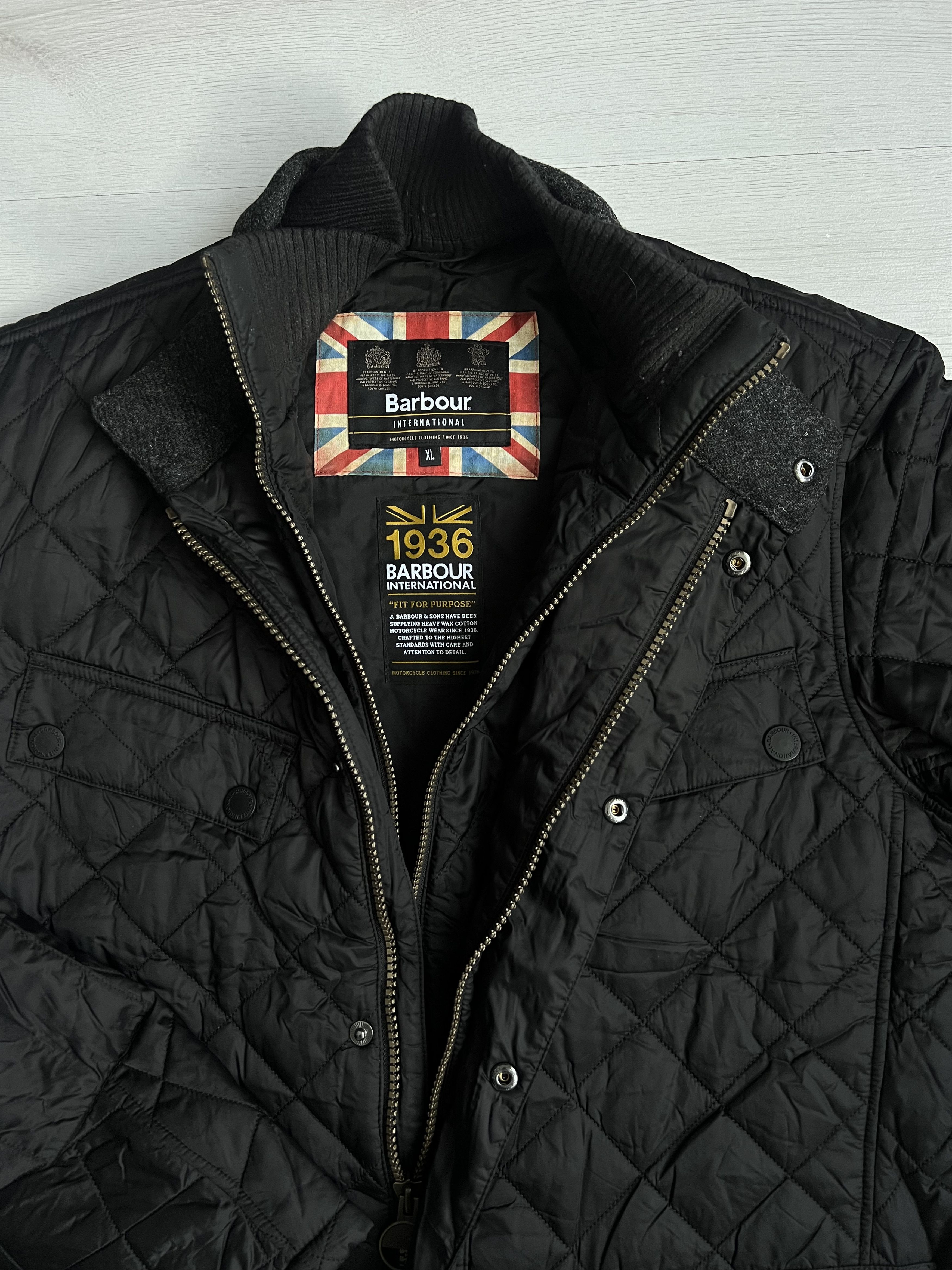 Barbour Barbour Men's Black Quilted Jacket Stand Collar Size US L / EU 52-54 / 3 - 4 Thumbnail
