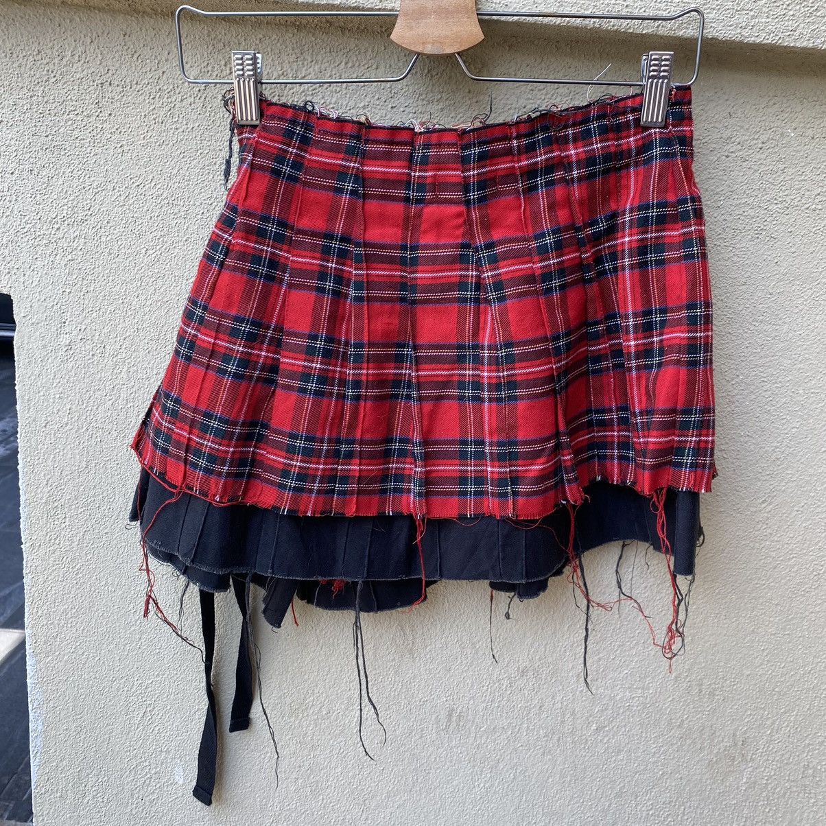 Japanese Brand h.NAOTO wrap tartan skirt Size 28" / US 6 / IT 42 - 4 Thumbnail