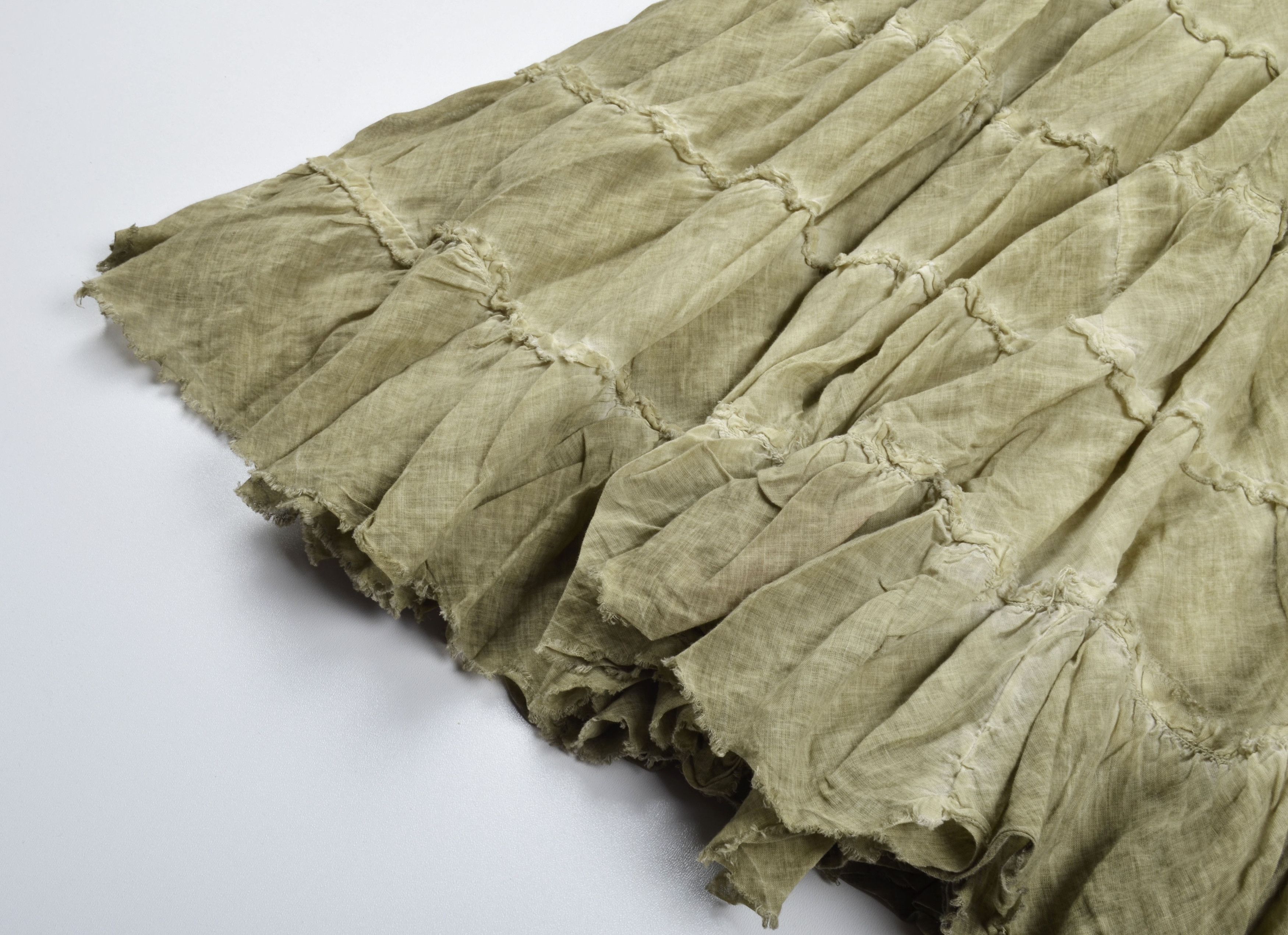 Free People Free People Y2K Boho Olive Green Tiered Maxi Skirt Size 27" / US 4 / IT 40 - 7 Thumbnail