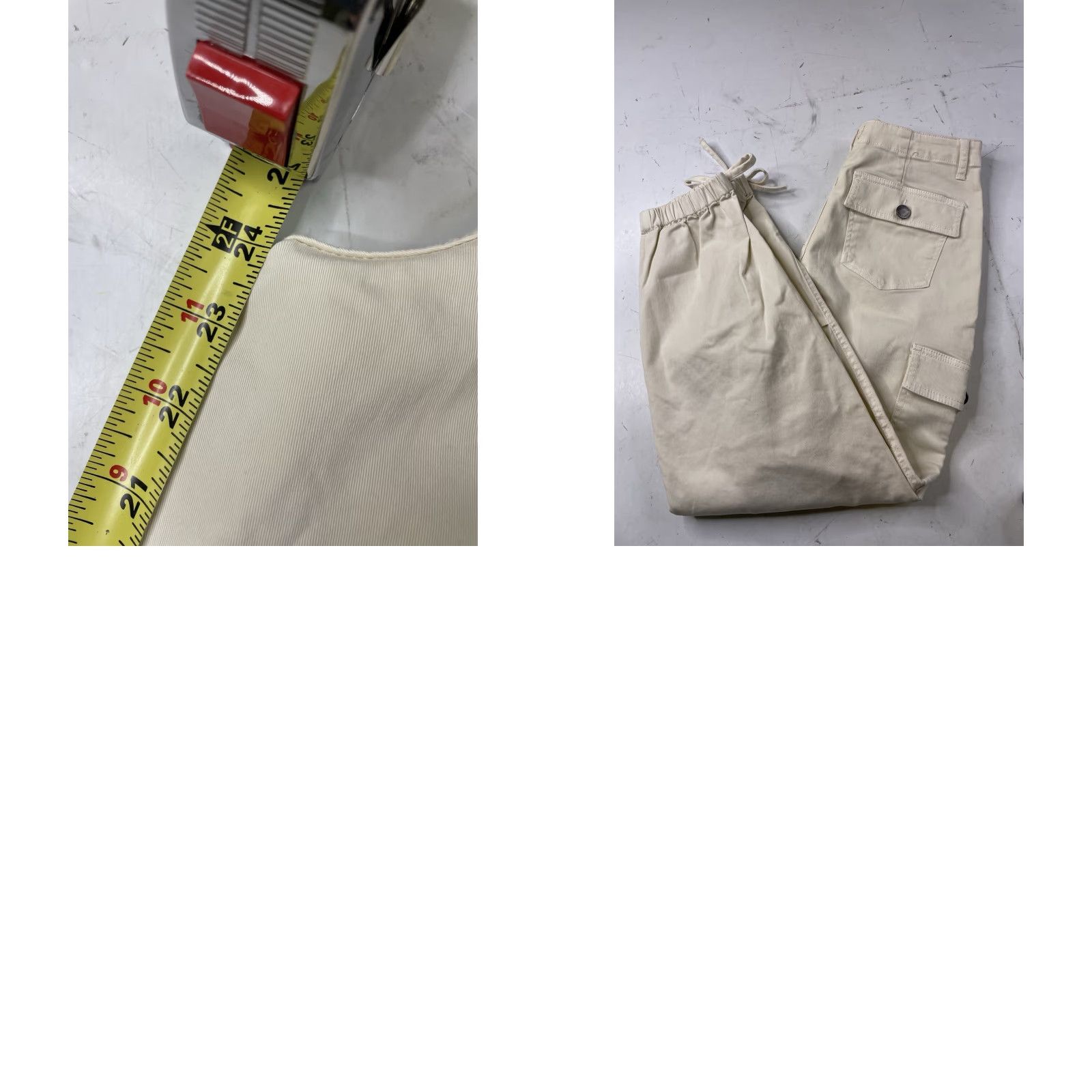 Alice + Olivia Alice + Olivia Shara Parachute Cargo Pant White Size 25 Size 42" / US 20 - 8 Thumbnail