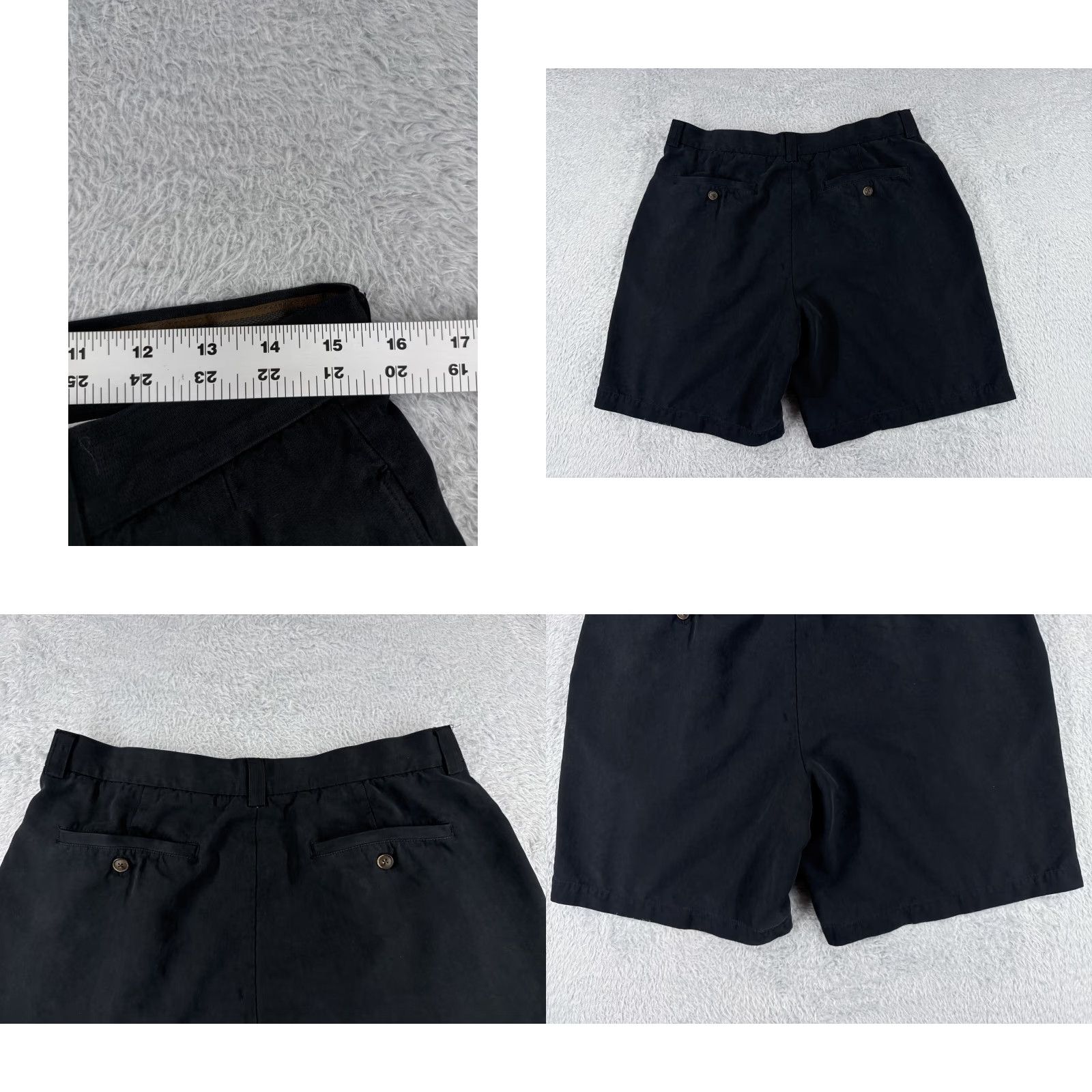 Tommy Bahama Tommy Bahama Shorts Men 40 Black Pleated Bermuda 100% Silk Golf Golfer Beach Size US 40 / EU 56 - 9 Thumbnail