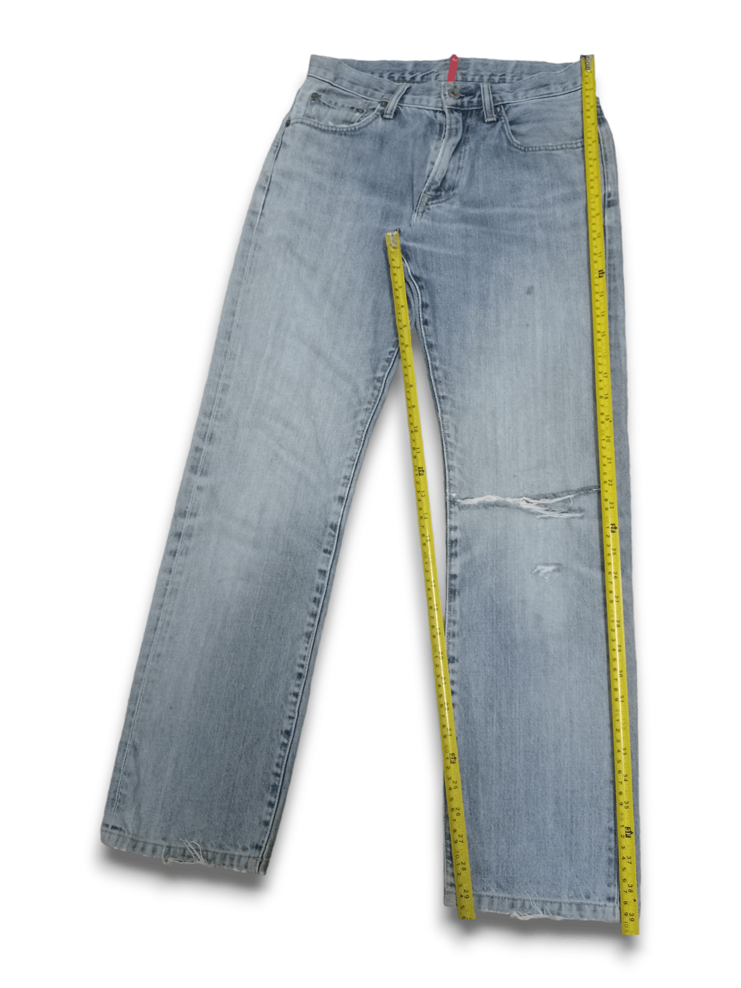 Japanese Brand × Uniqlo Vintage Japanese Uniqlo Blue Wash Distressed Jeans 29x30 Size US 29 - 10 Thumbnail