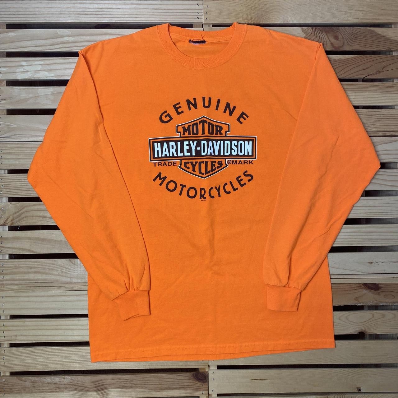 Harley Davidson Harley Davidson FL Orange Biker Surf Tee Size Large Size US L / EU 52-54 / 3 - 2 Thumbnail