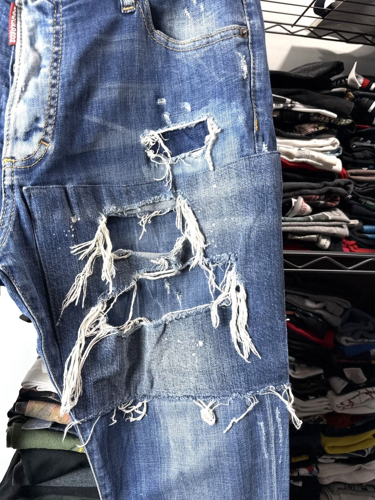 Dsquared2 Crazy Distressed Dsquared2 Vintage Denim Pants Patchwork Size US 36 / EU 52 - 7 Thumbnail