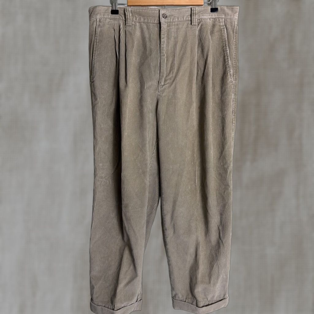 Gap VINTAGE Gap Easy Fit Corduroy Pants Mens 32 34 29 Beige Tan 90s Grunge Cuffed Straight Pockets 5-Pocket Chino Size US 34 / EU 50 - 1 Thumbnail