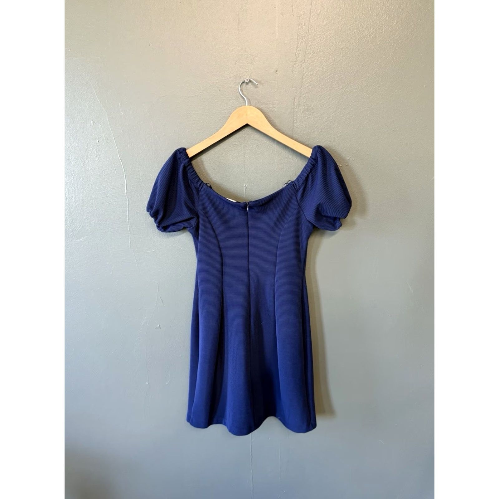 Vintage Leyden Womens Short Sleeve Slip Dress Short S Blue NWT Dress Female Small Slip Dress Short Size 28" / US 6 / IT 42 - 2 Thumbnail