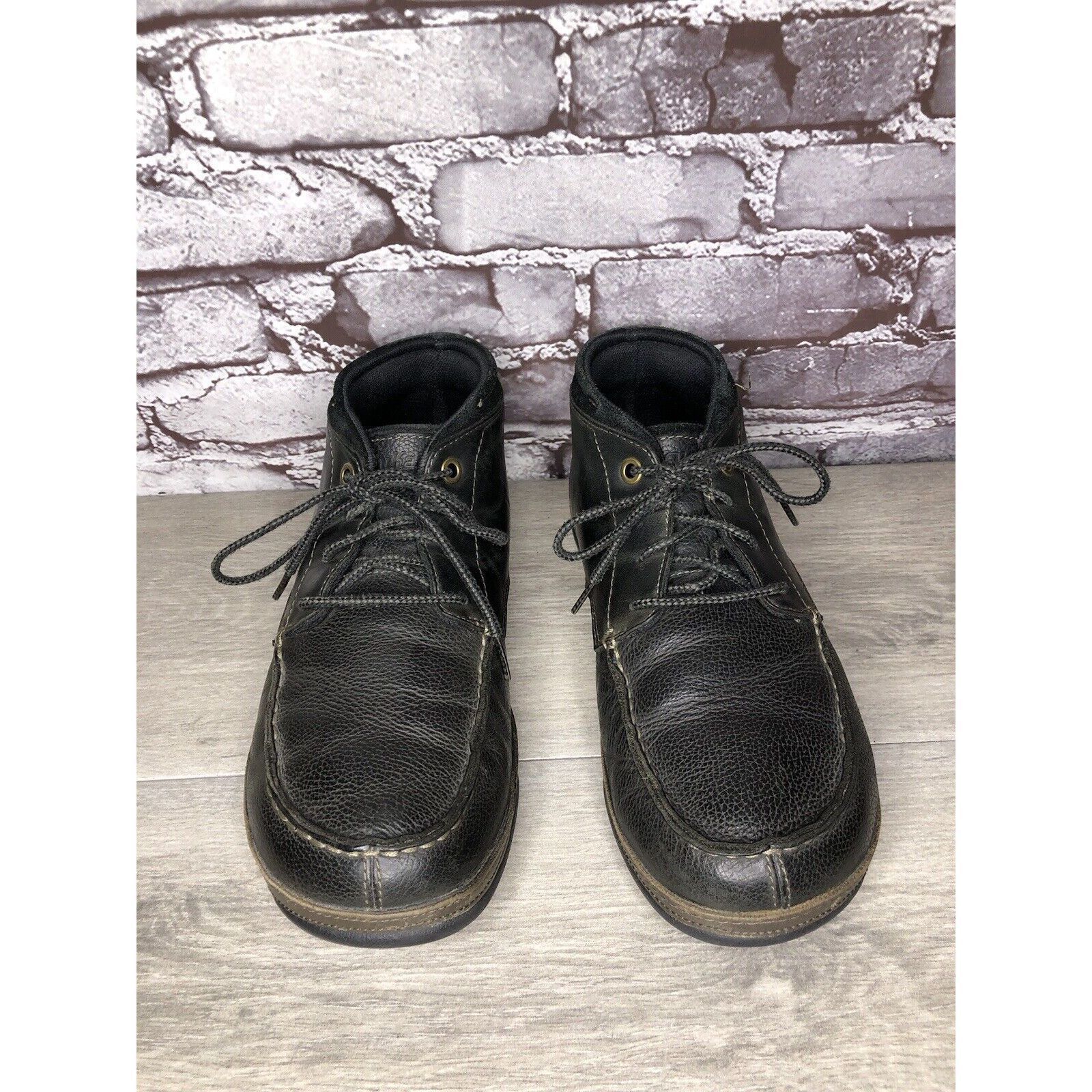Olukai OluKai Hamakua Chukka Black Leather Lace Up Boots Men Sz 9.5 Size US 9.5 / EU 42-43 - 2 Thumbnail