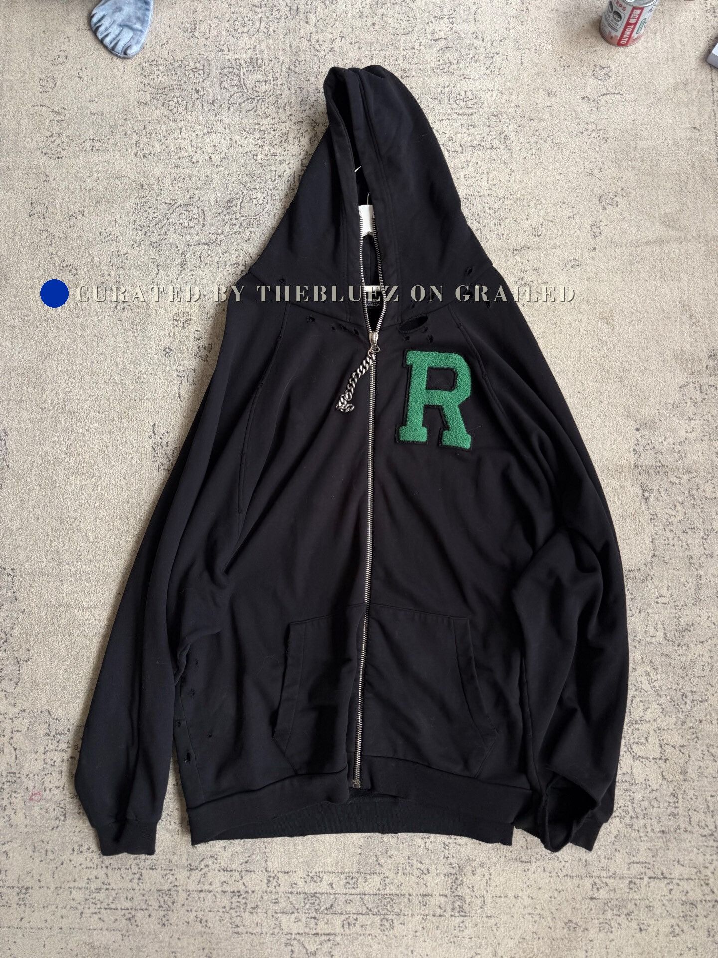 Raf Simons Christiane F Wet Hair Zip Hoodie | Grailed