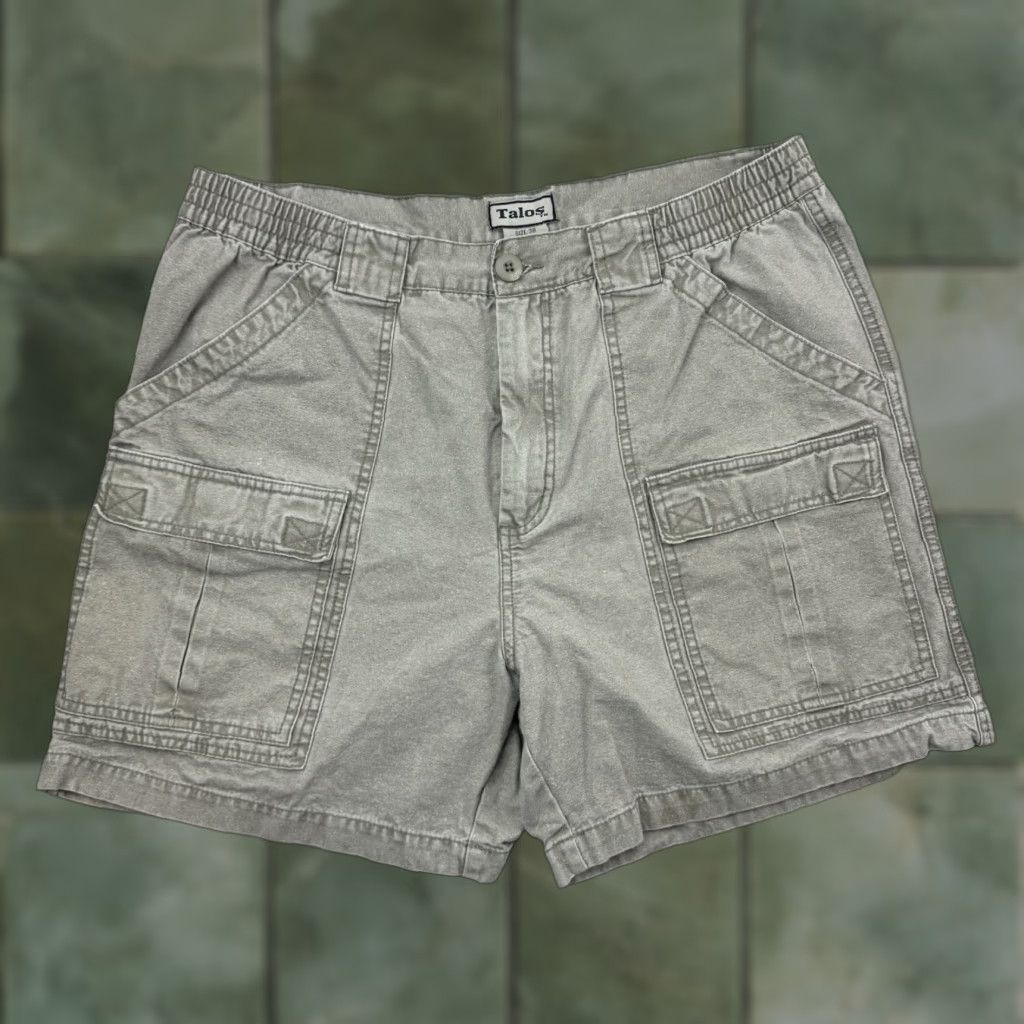 Vintage VINTAGE Talos Cargo Shorts Men 38 Gray 90s Outdoor Safari Hunting Fishing Nature Casual Workwear Travel Size US 38 / EU 54 - 1 Thumbnail