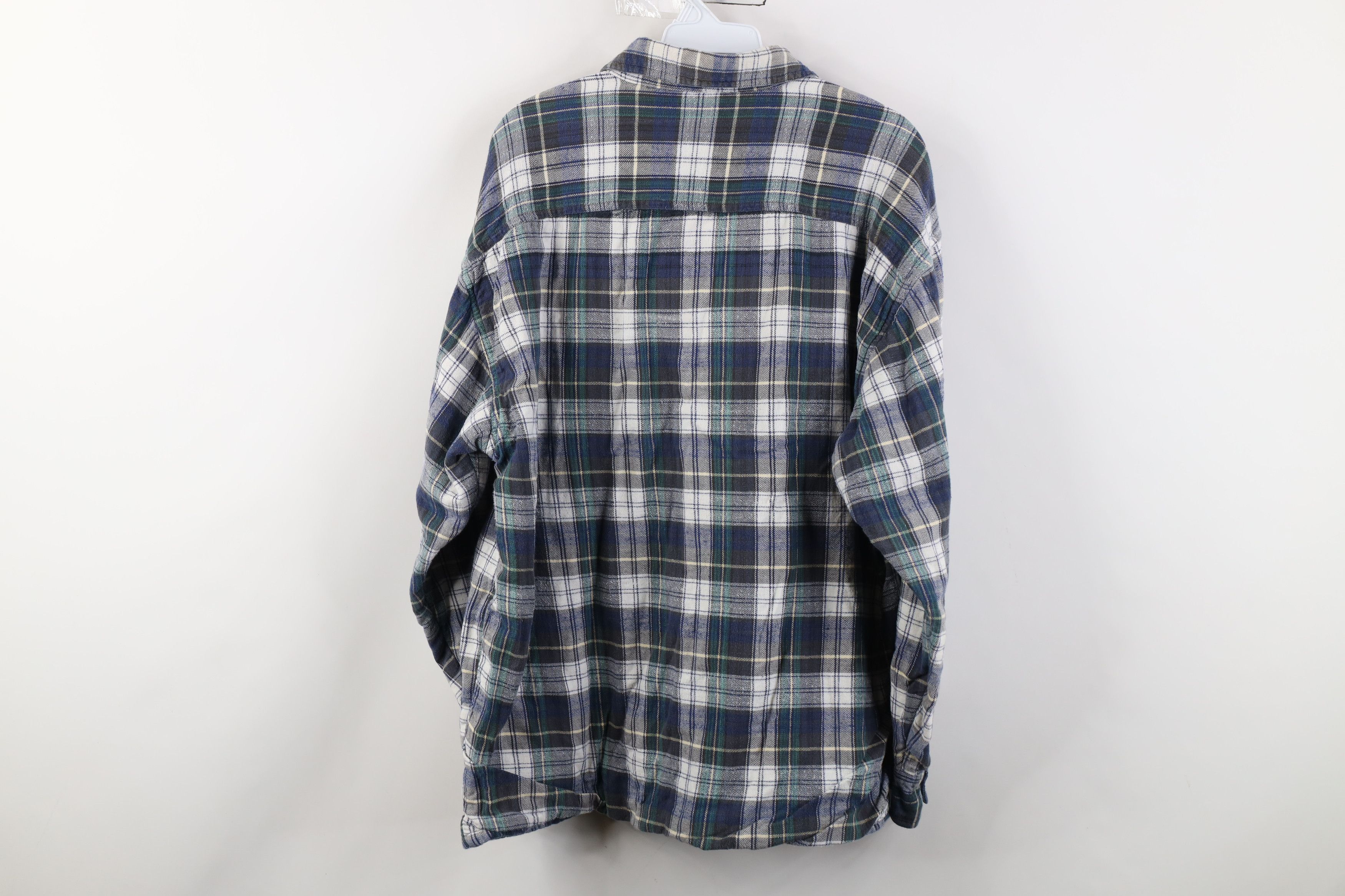 Vintage Vintage 90s Streetwear Knit Lined Flannel Shirt Jacket Size US L / EU 52-54 / 3 - 12 Thumbnail