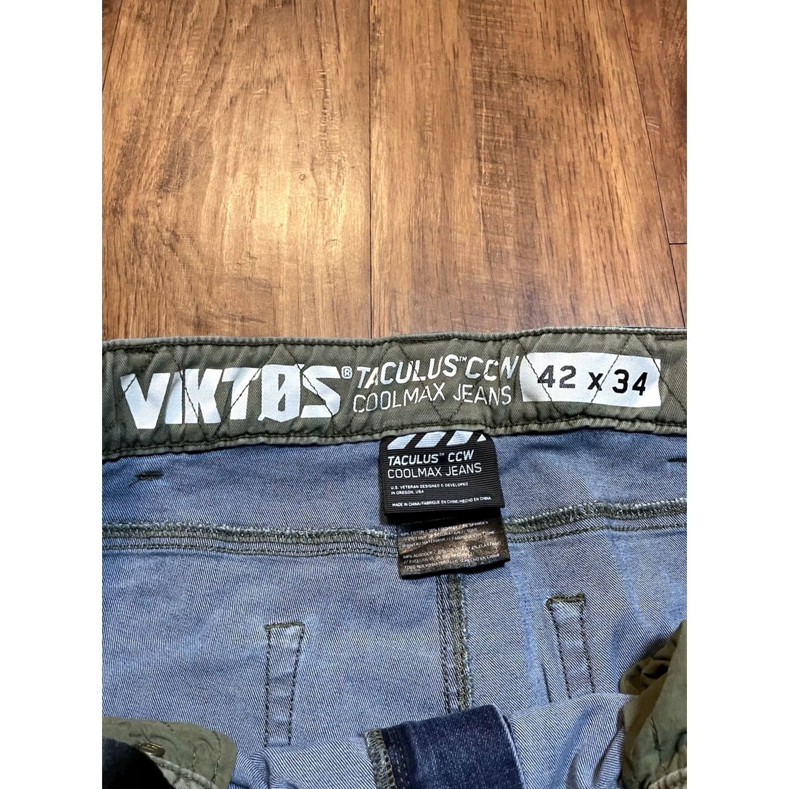 Denime Viktos Jeans Mens 41x32 Blue Denim Regular straight USA Pocket Breathable F565 Size US 41 - 3 Thumbnail