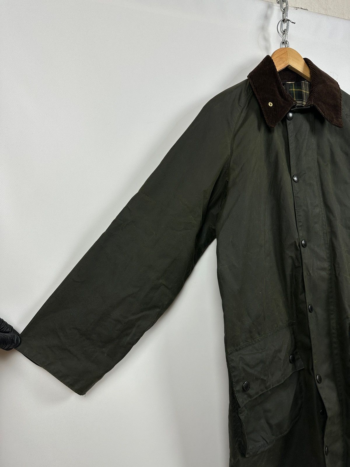 Barbour Vintage Barbour Gamefair Waxed Olive Green Coat Jacket Size US S / EU 44-46 / 1 - 12 Thumbnail