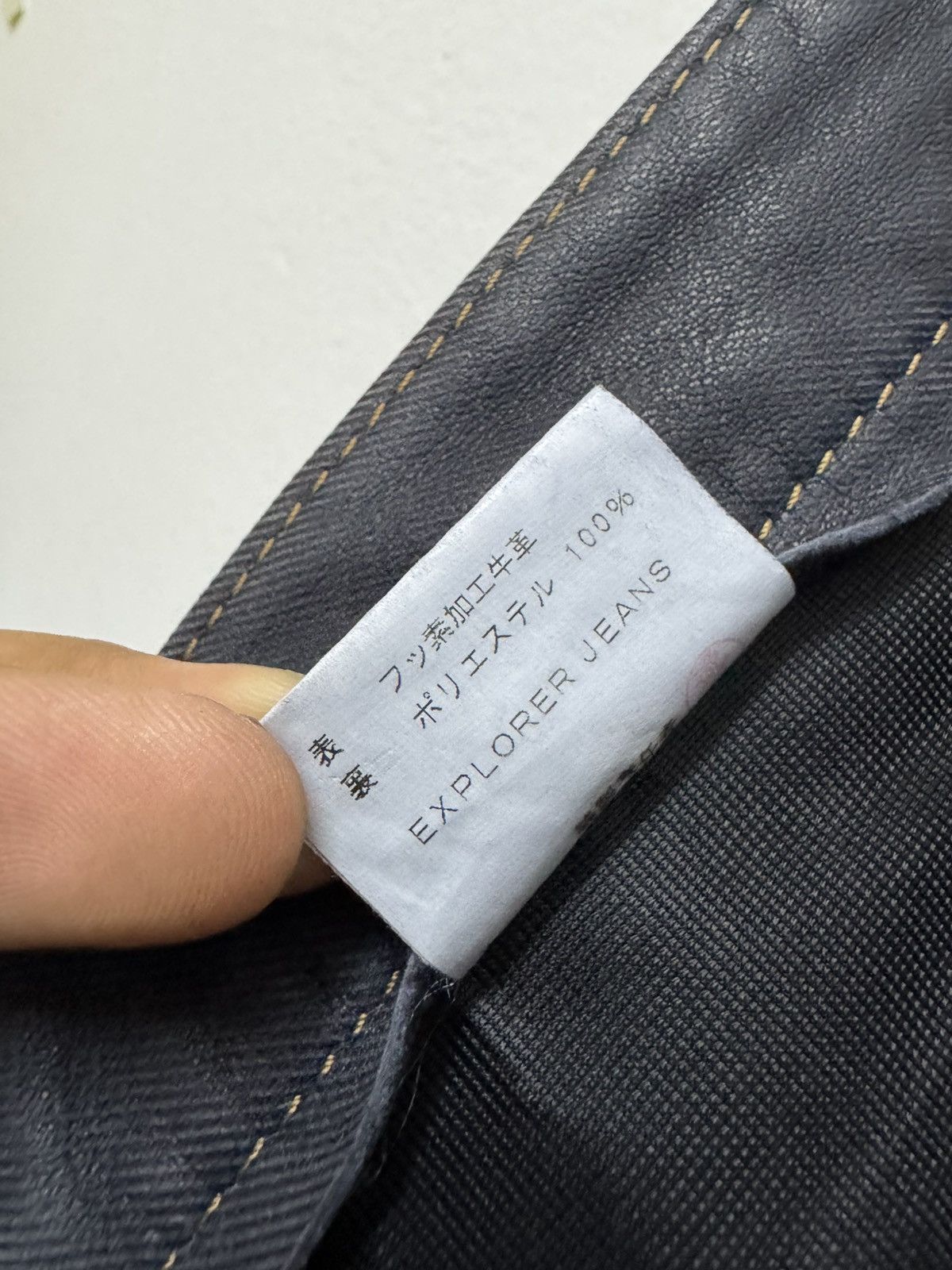Vintage Explorer leather jeans Japan Size US 35 - 12 Thumbnail