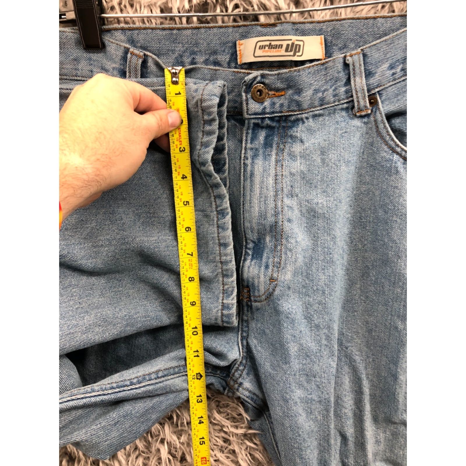 Vintage Urban Pipeline Jeans Main Right? Actually: Urban Pipeline Jeans Straight Mid Blue Denim 42x30 Mens Regular Belt Loops 5-Pocket Vintage No Size US 42 / EU 58 - 4 Thumbnail