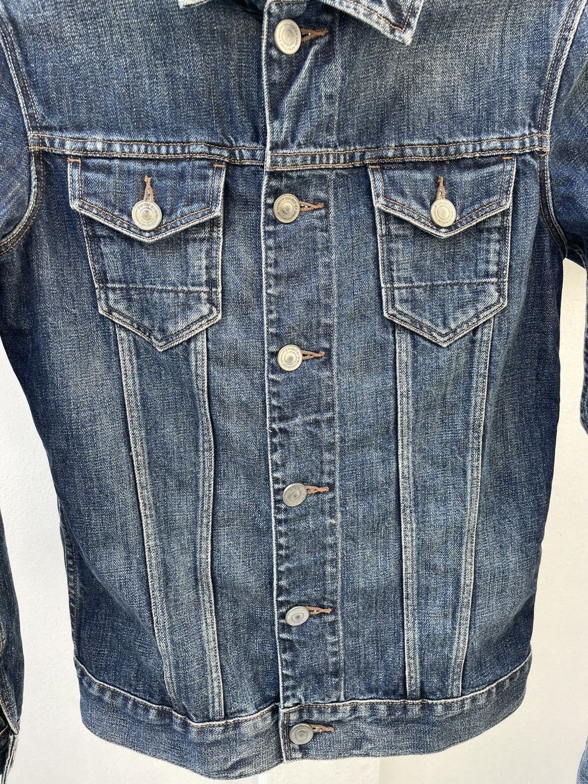 Allsaints AllSaints Colbert Denim Jacket S Indigo Faded Slim Trucker Size S / US 4 / IT 40 - 3 Thumbnail