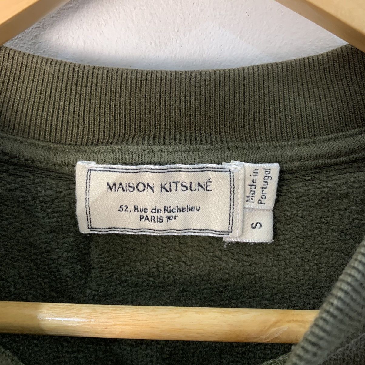 Maison Kitsune Maison Kitsune Sweatshirt Green Pullover Size Small Women Size US S / EU 44-46 / 1 - 3 Thumbnail