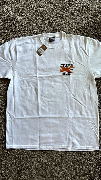 Stussy *RARE* STUSSY TALKING HEADS REMAIN LIGHT WHITE TEE T-SHIRT