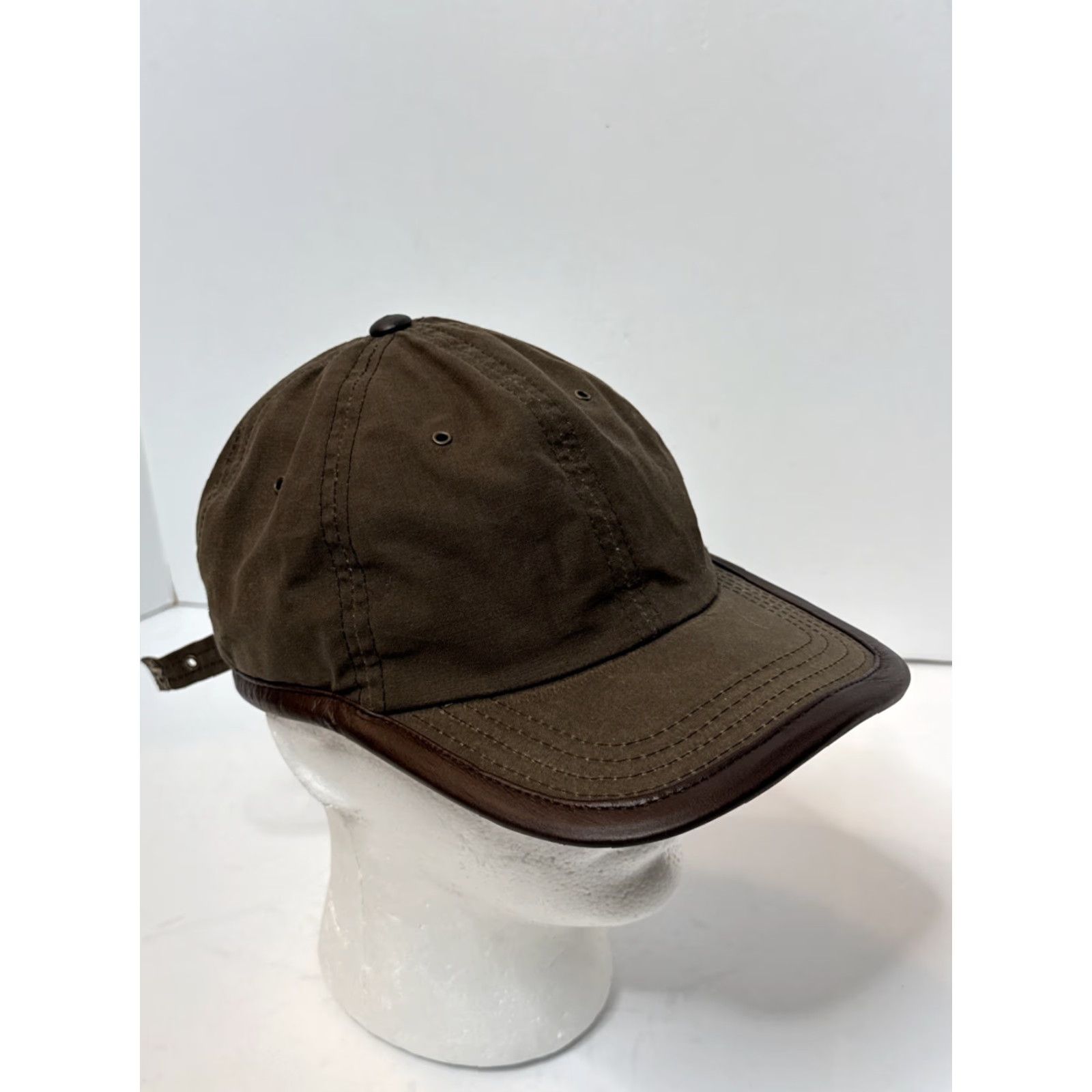 Vintage Dorfman Pacific Co. Brown Waxed Canvas Cap Hat Mens Adjustable Size ONE SIZE - 3 Thumbnail