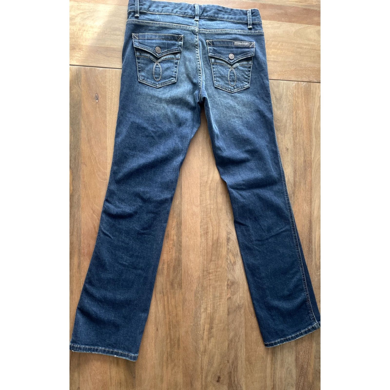 Calvin Klein Calvin Klein Jeans Womens 6 Slim Fit Low Rise Bootcut Y2K Denim 32x31 Blue Size 24" / US 00 / IT 34 - 2 Thumbnail
