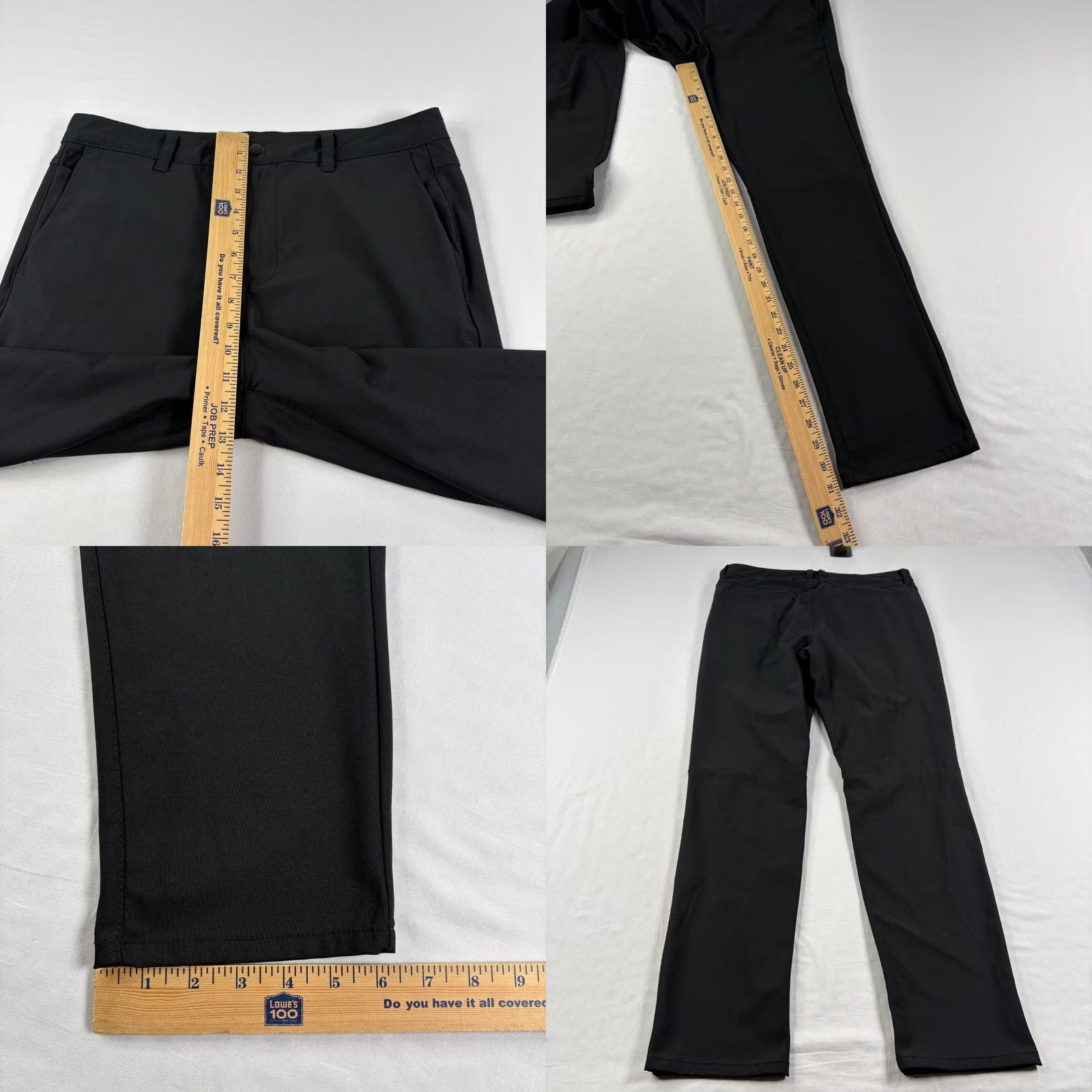 Cuts Cuts Chino Pants Slim Straight 32x31 Black 5 Pocket Stretch Polyester Mens Regular Inseam 31 Front Flat Logo Casual Size US 32 / EU 48 - 8 Thumbnail