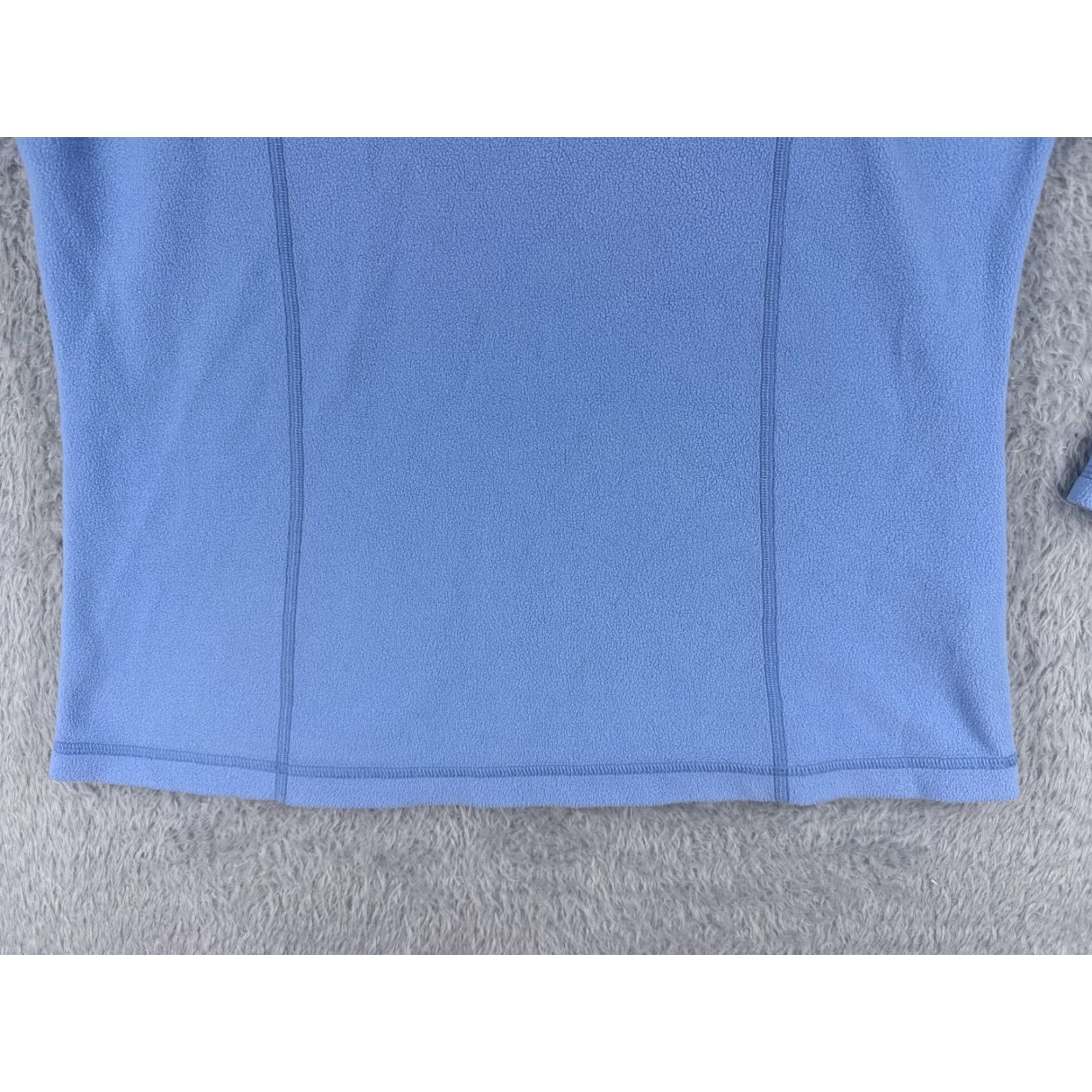 Vintage LL Bean Sweater Womens Large Blue 1/4 Zip 100% Polyester Fleece Mock Neck Size L / US 10 / IT 46 - 5 Thumbnail