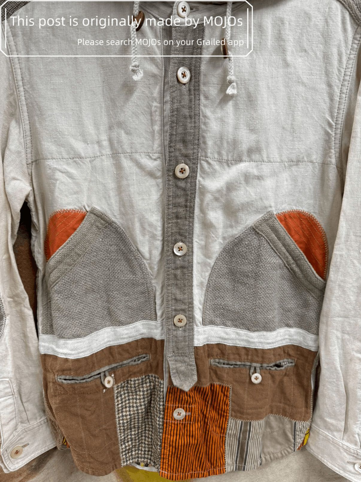 Junya Watanabe Junya Watanabe Linen Patch Half Zip Jacket mojos5720 Size US S / EU 44-46 / 1 - 4 Thumbnail
