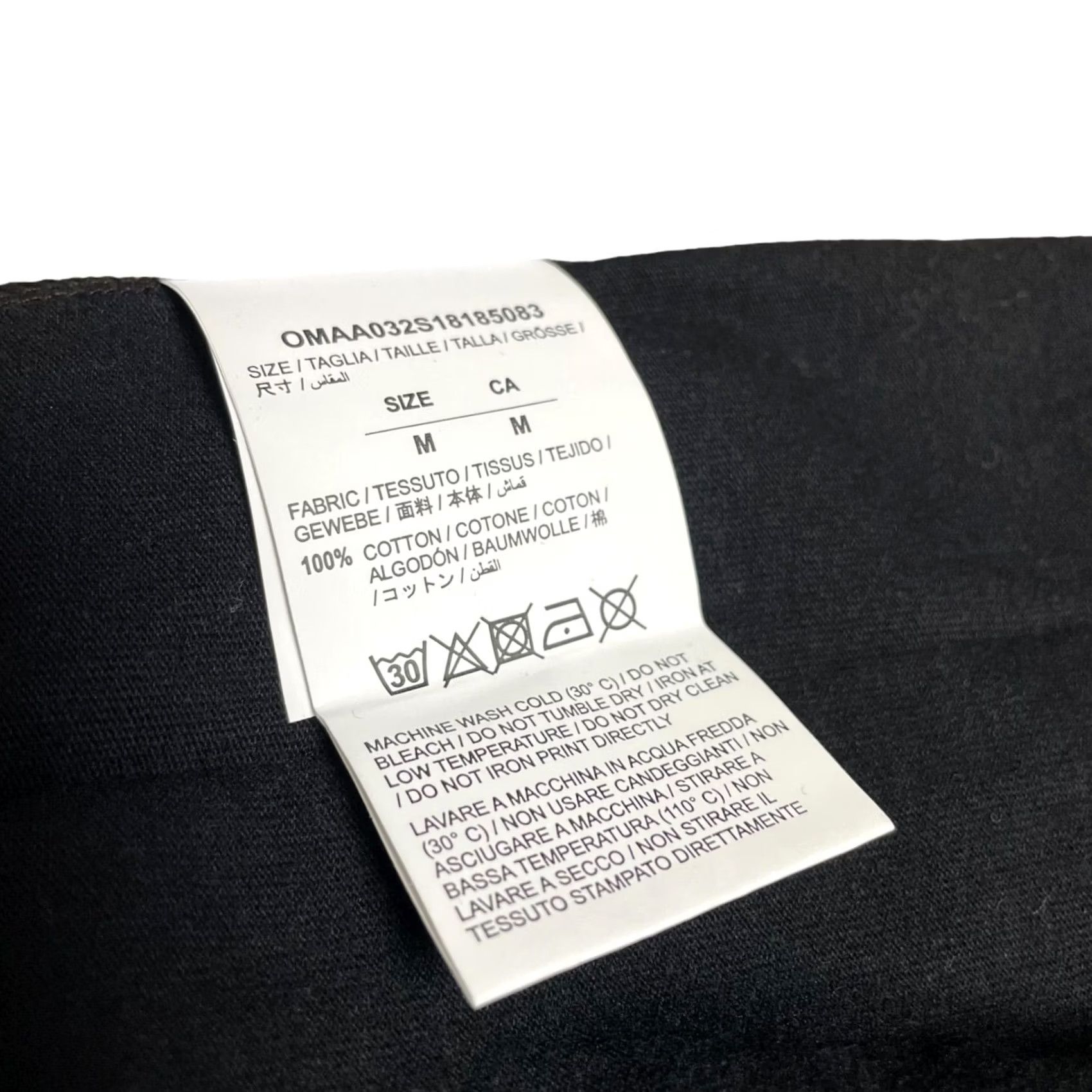 Off-White VINTAGE OFFWHITE T-Shirt Black Mens M MOTO SPLICED TEE OMAA032S18185083 Size US M / EU 48-50 / 2 - 5 Thumbnail