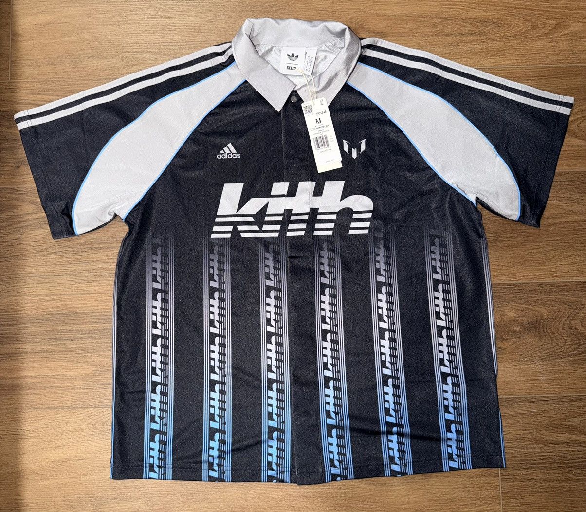 Kith x adidas Messi Football Printed Jersey Shirt Black Sz M