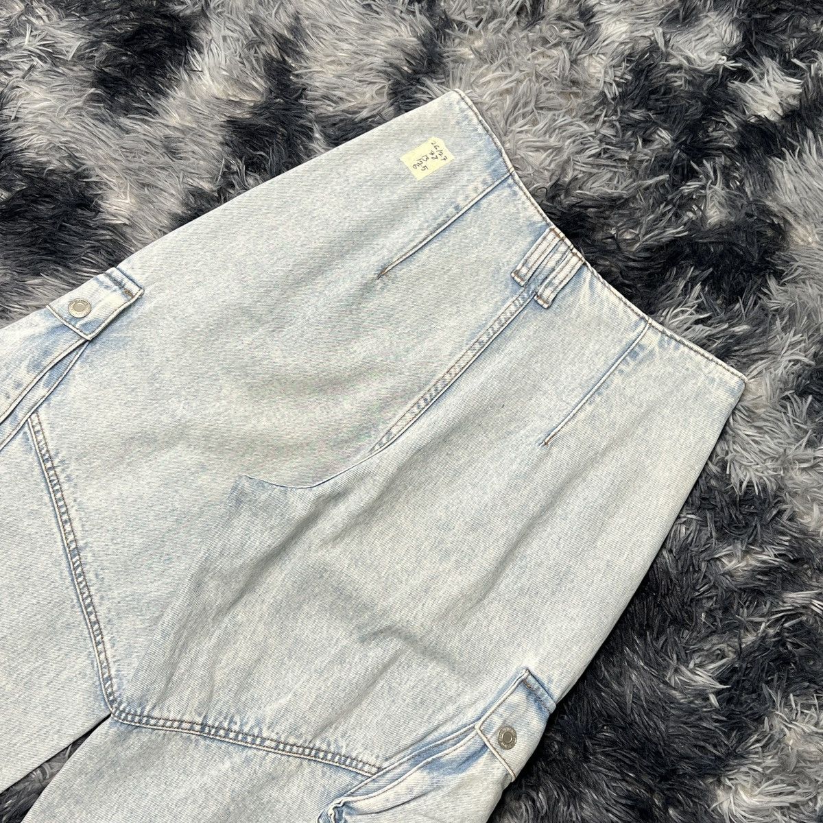 Bershka Bershka Denim Wide Loose Cargo Pants Size 26" / US 2 / IT 38 - 4 Thumbnail
