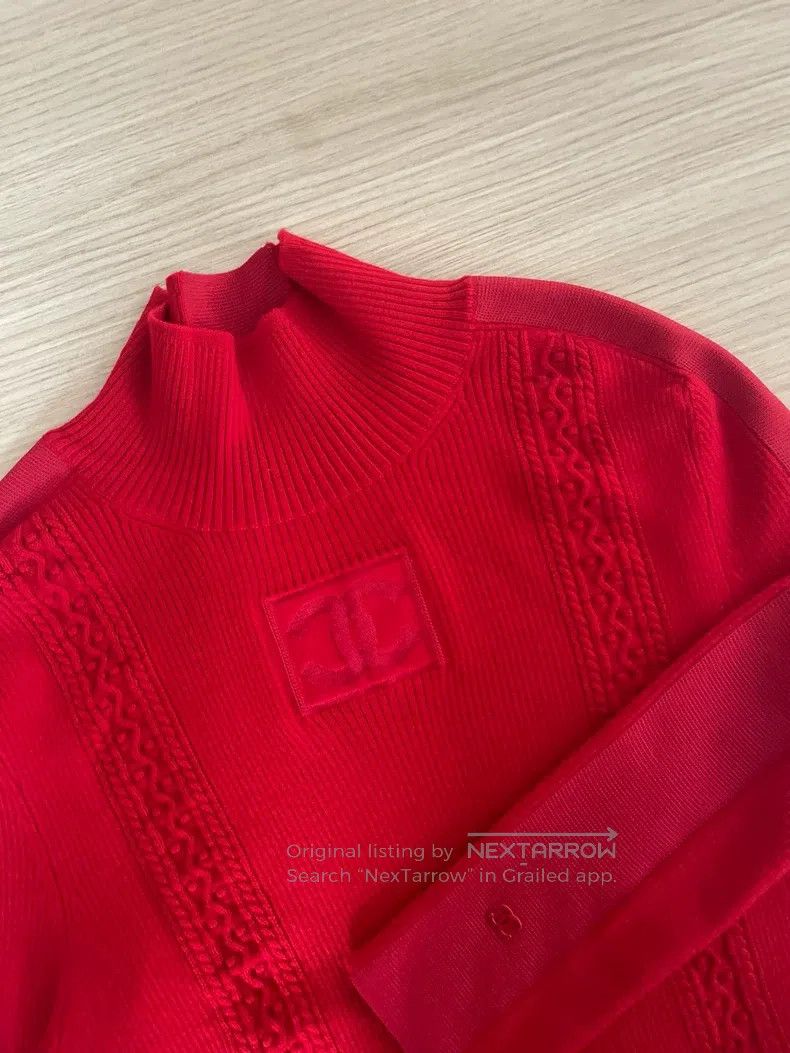 Chanel Chanel 24n ski series red cashmere bottom long sleeves Size XXS / US 00 / IT 34 - 4 Thumbnail