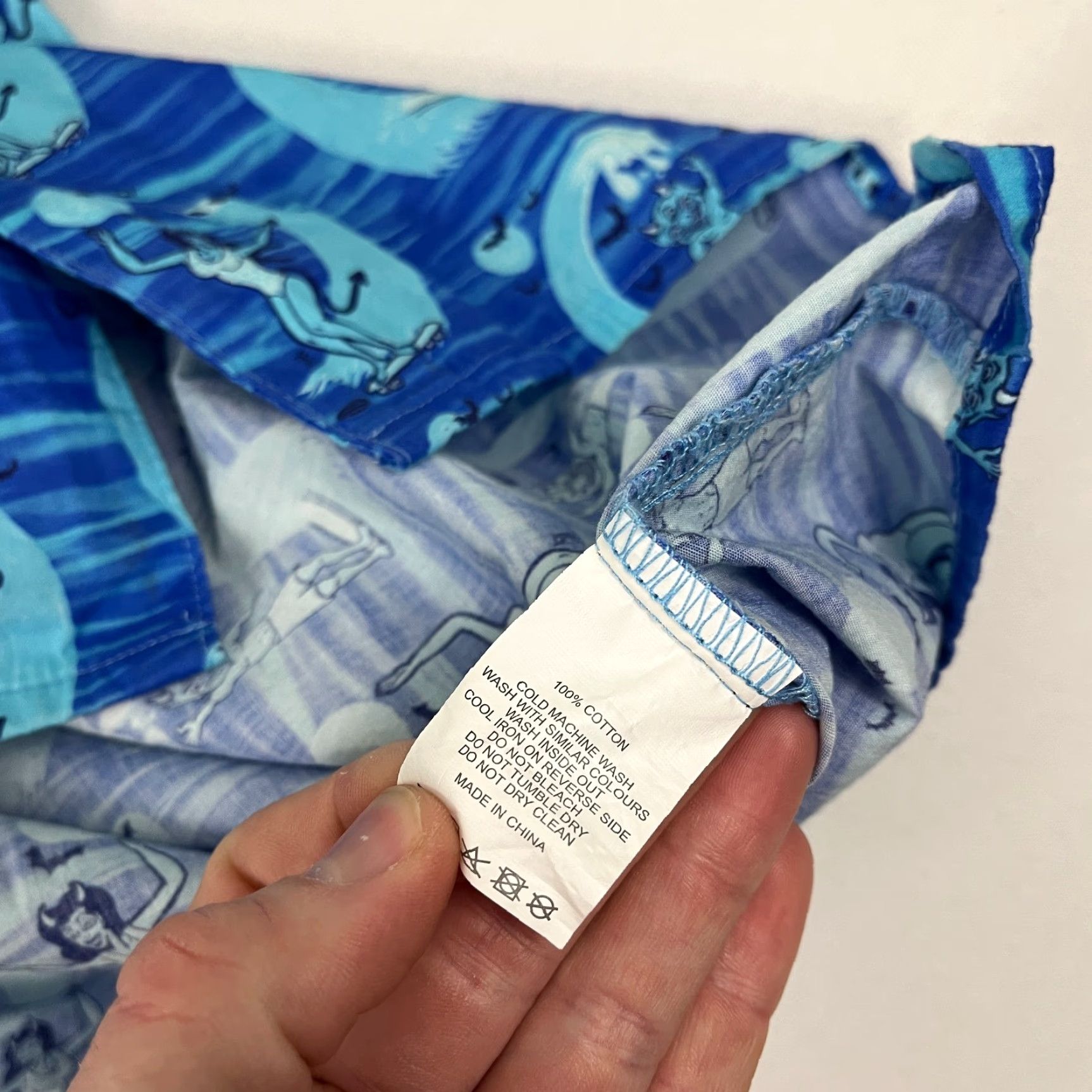 Vintage VINTAGE Swamps Hawaiian Shirt Mens M Blue Demon Devil Surf Cruise Vacation Tropical Camp Size US M / EU 48-50 / 2 - 6 Thumbnail