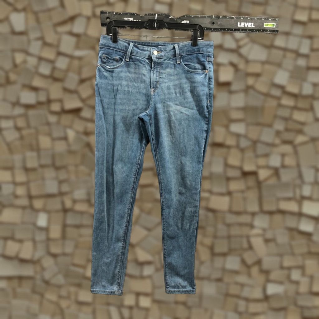 Old Navy VINTAGE Old Navy Rockstar Skinny Jeans Size 10 Long Womens Blue Medium Wash Flaw Size 32" / US 10 / IT 46 - 1 Thumbnail