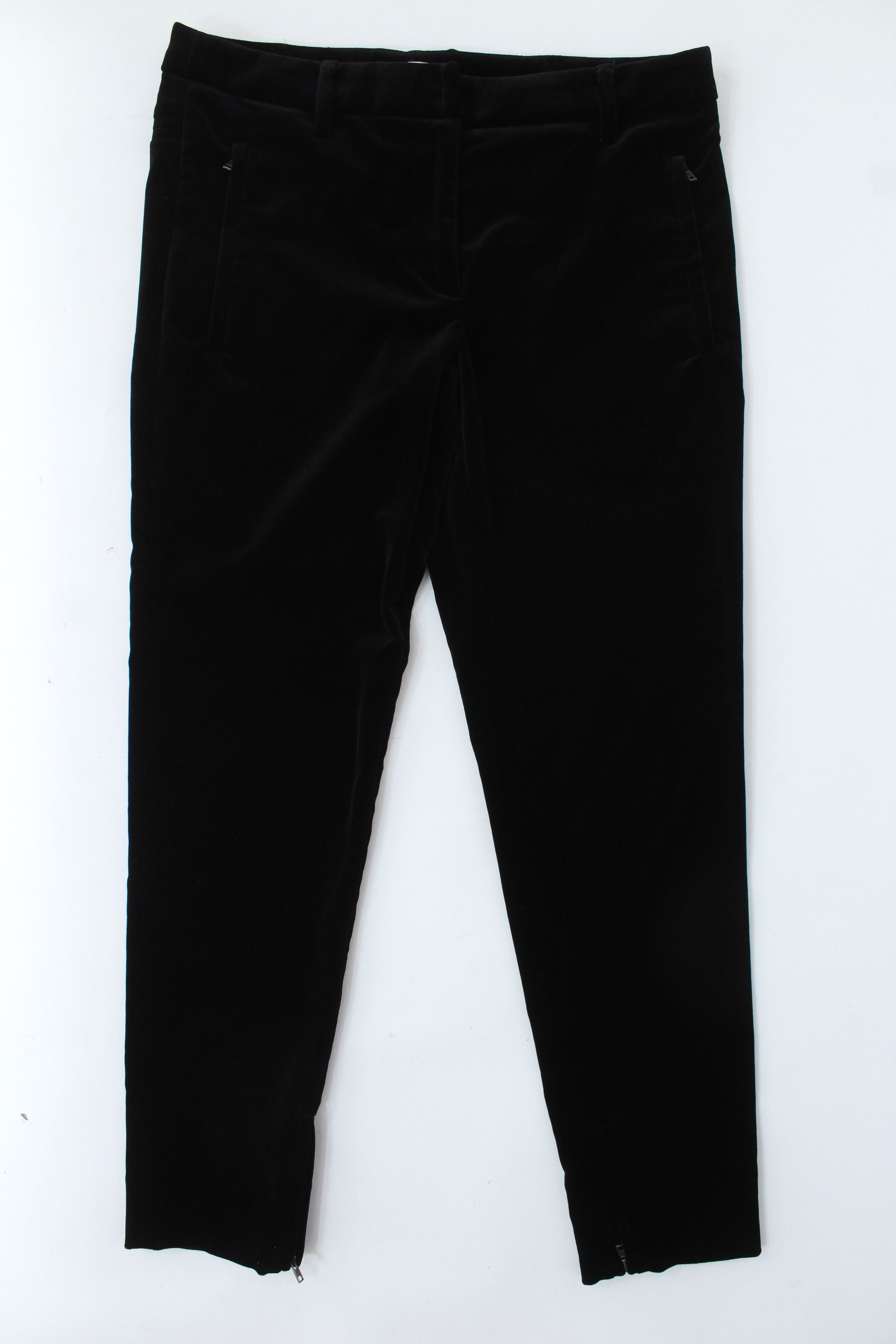 Miu Miu Miu Miu Black Velvet Ankle Zip Trousers Pants IT 40 Size 27" / US 4 / IT 40 - 2 Thumbnail