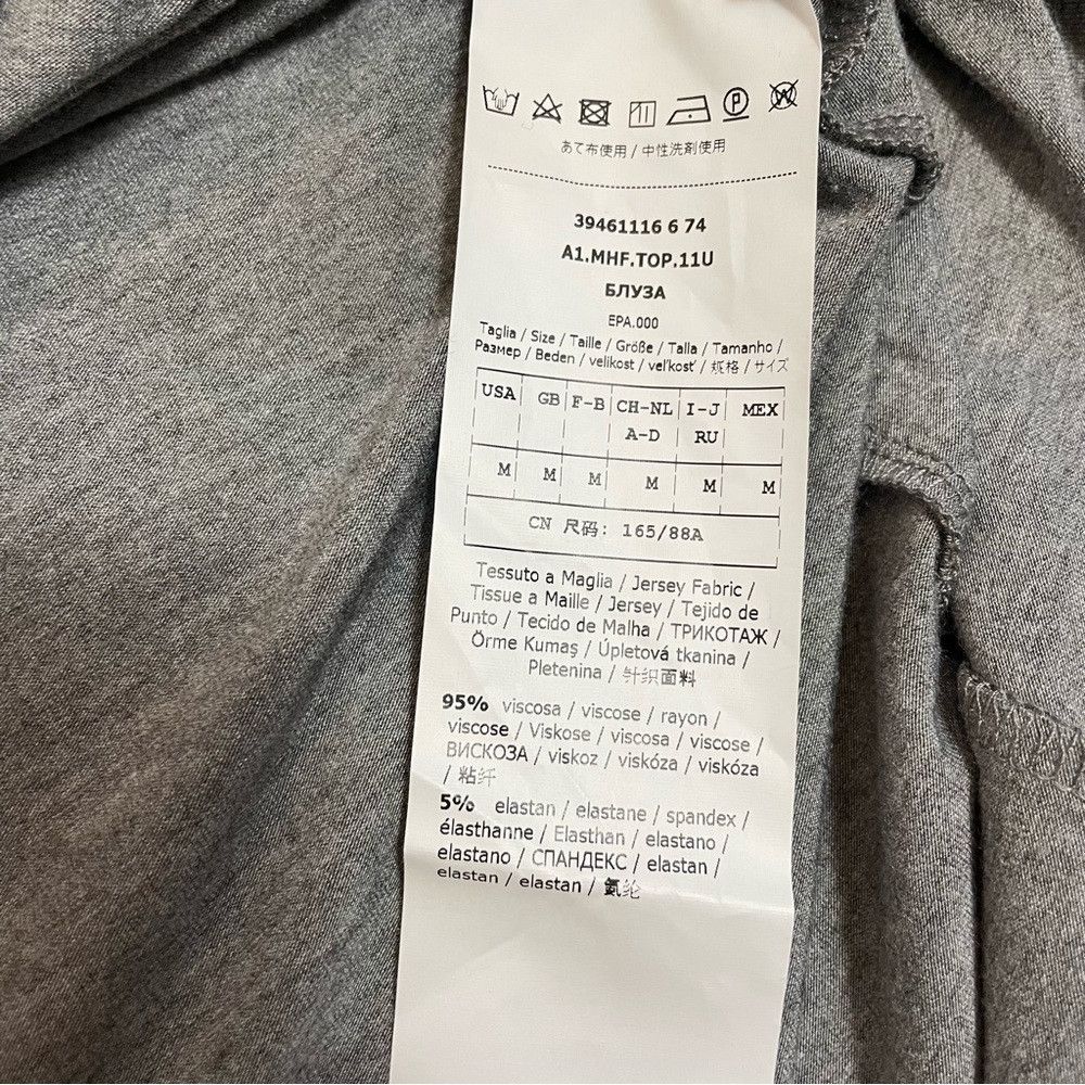 Max Mara NWT New $195 Max Mara Leisure Antony Polo Grey Turtleneck T Size M / US 6-8 / IT 42-44 - 8 Thumbnail