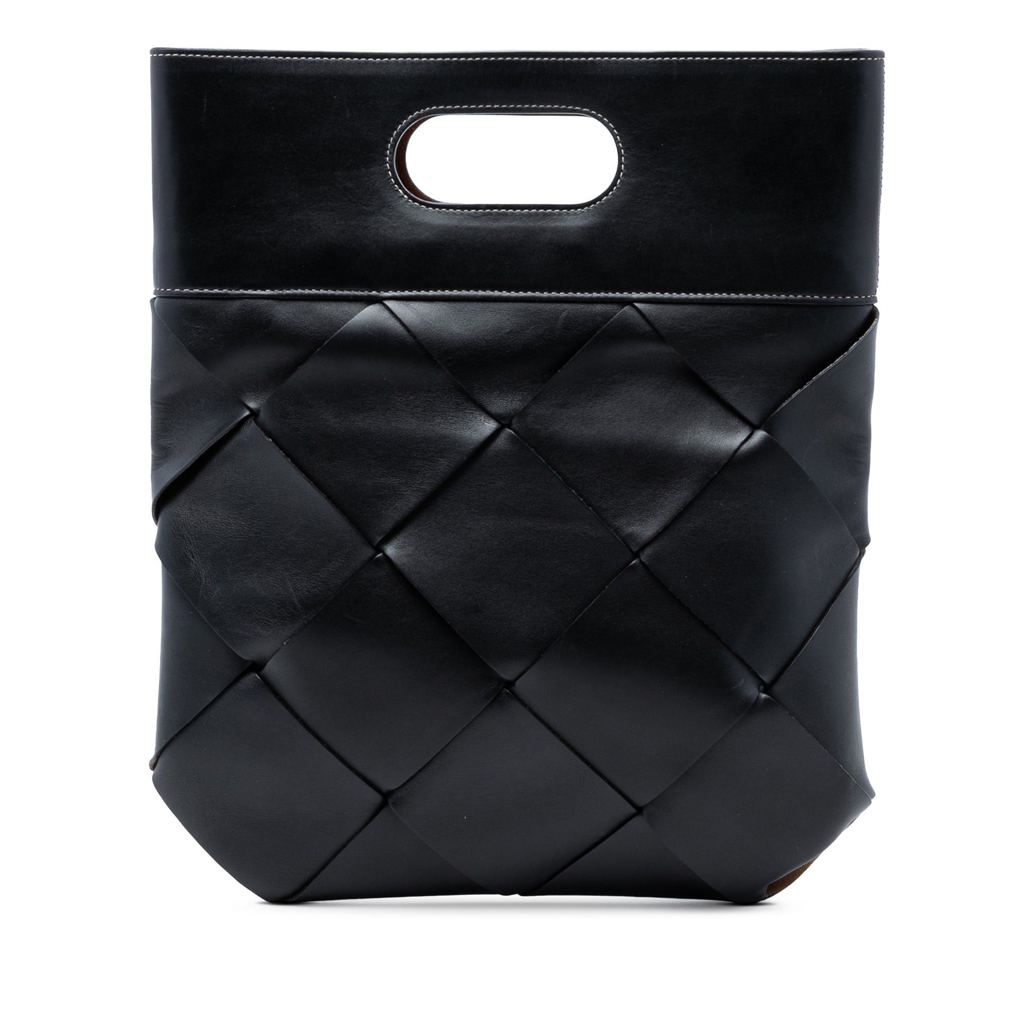Bottega Veneta Small Leather Maxi Intrecciato Slip Tote Size ONE SIZE - 1 Thumbnail
