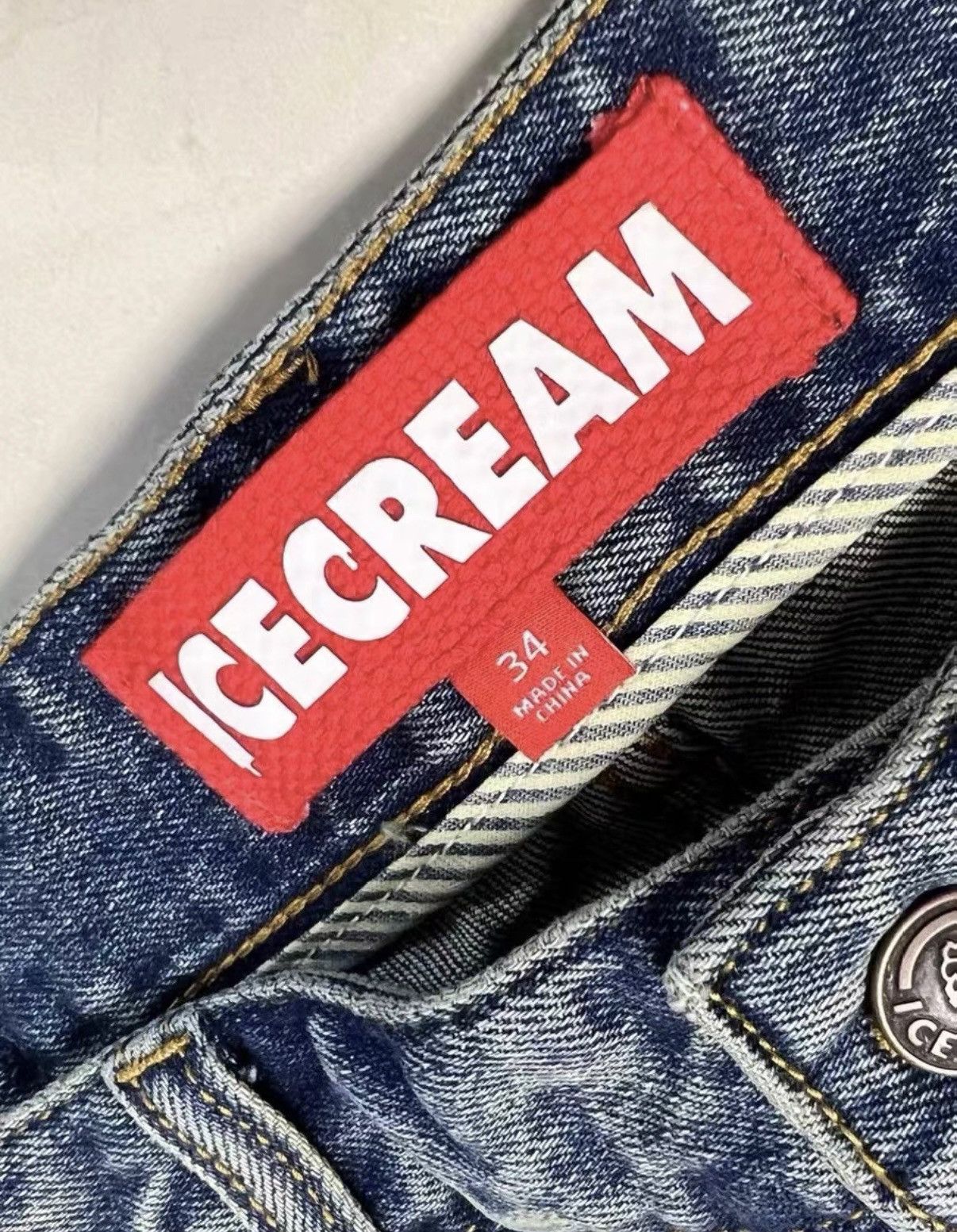 Billionaire Boys Club Billionaire Boys Club ICECREAM Embroidered Flying Dog Jeans Size US 34 / EU 50 - 3 Thumbnail