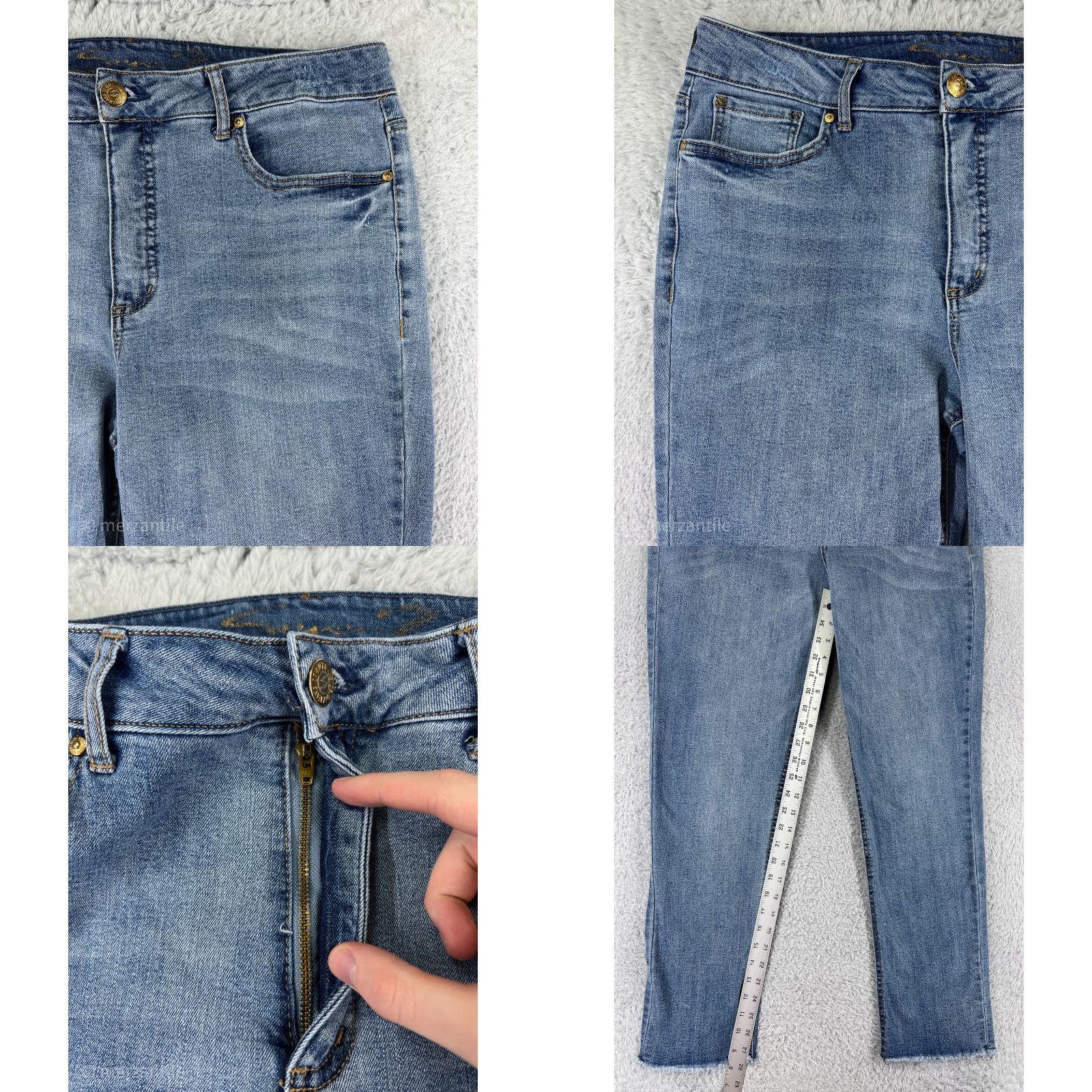 Vintage Seven7 Jeans Womens Jeans Slim High Rise Blue Denim 14 Slim Straight 5-Pocket Size 36" / US 14 / IT 50 - 8 Thumbnail