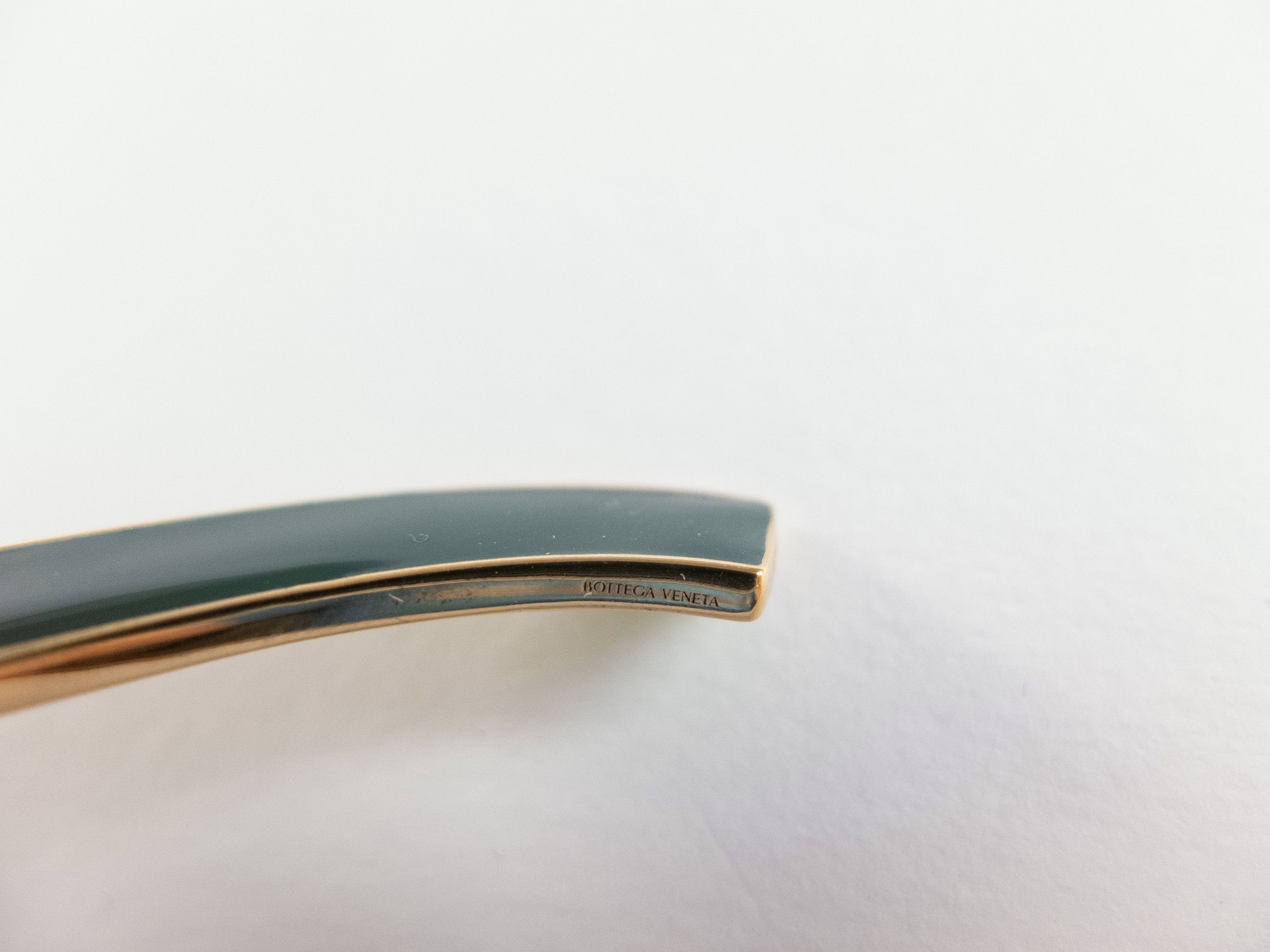 Bottega Veneta BOTTEGA VENETA Curve green & yellow silver cuff bracelet q Size ONE SIZE - 9 Thumbnail