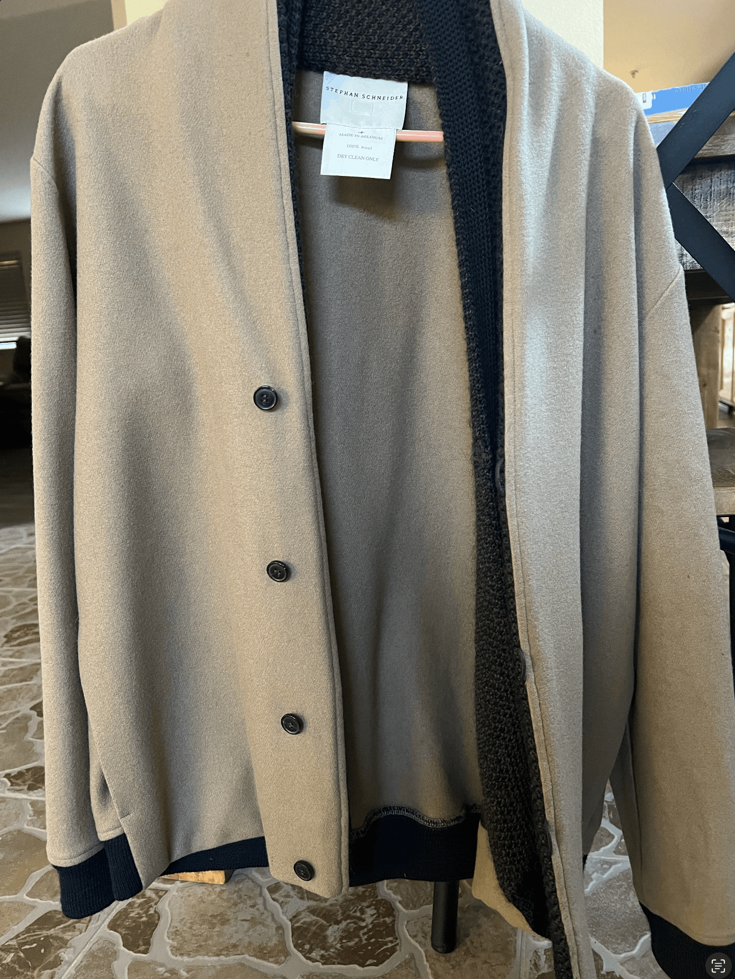 image of Stephan Schneider: Score Coat In Tan, Men's (Size Medium)