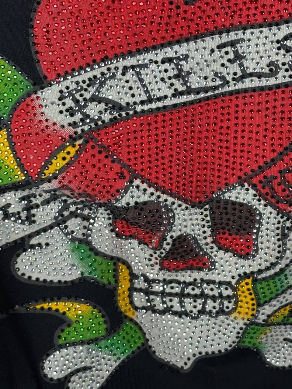 Ed Hardy Crazy Y2K Ed Hardy T-Shirt Effected Japan Rhinestones Style Size L / US 10 / IT 46 - 7 Thumbnail