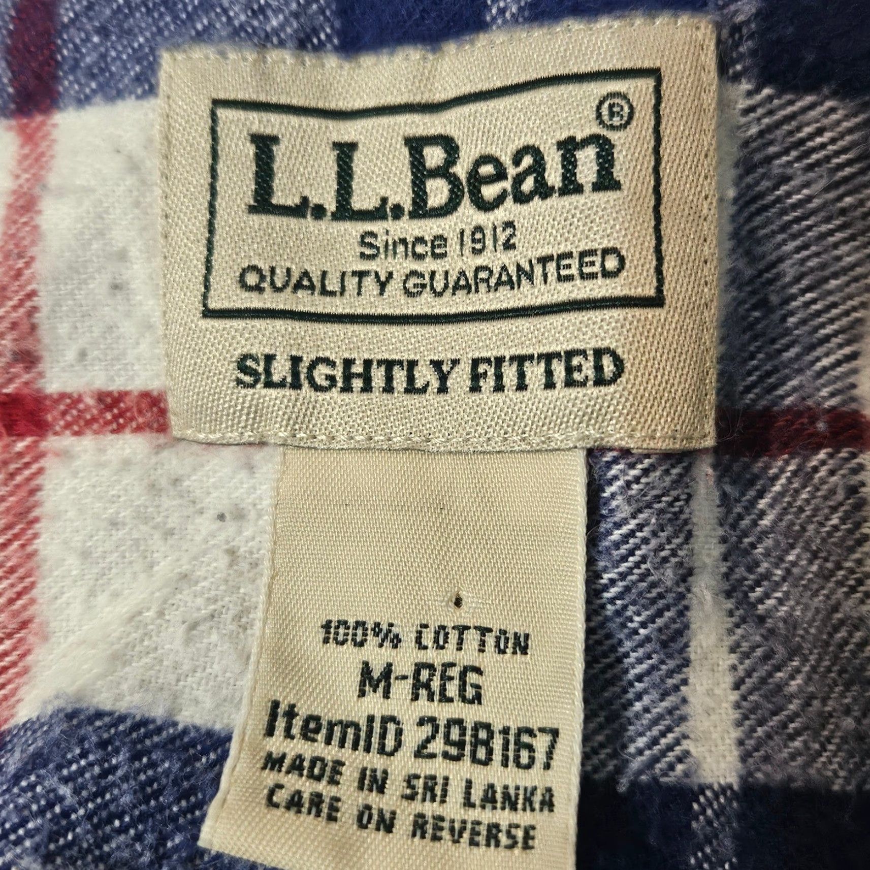 Vintage LL Bean Mens Plaid Flannel Button Shirt Long Sleeve M gray Blue Plaid Button-Down Collar Casual Fall Winter Mens Size US M / EU 48-50 / 2 - 7 Thumbnail