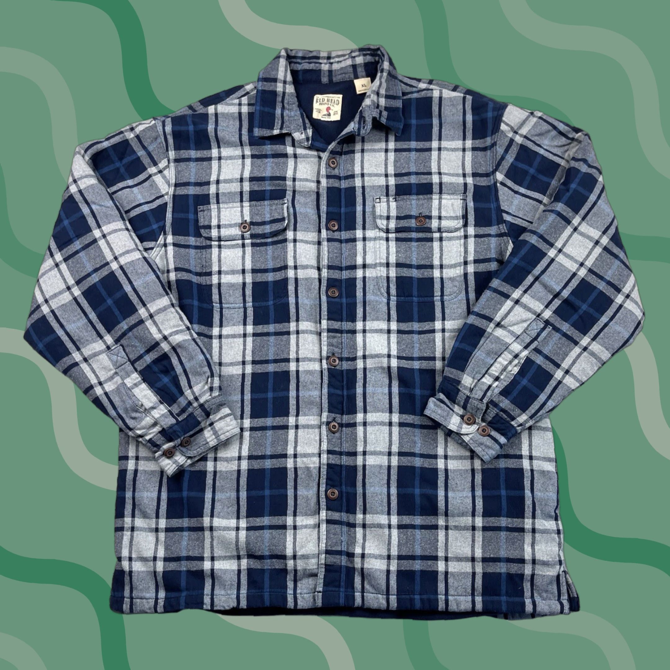 Vintage RedHead Mens XL Jacket Flannel Shacket Heavyweight Plaid Button-Up Size US XL / EU 56 / 4 - 1 Thumbnail