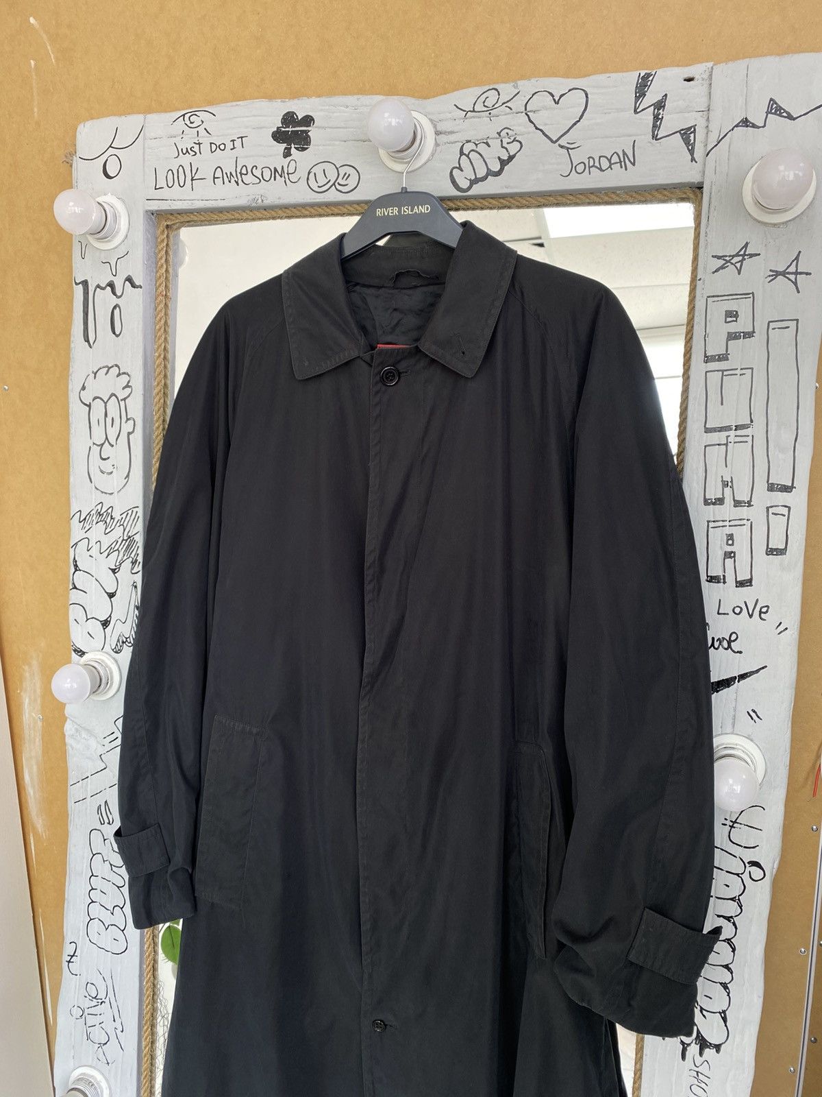 Herno Herno 90S Light Black Trench Coat Vintage Size US L / EU 52-54 / 3 - 4 Thumbnail