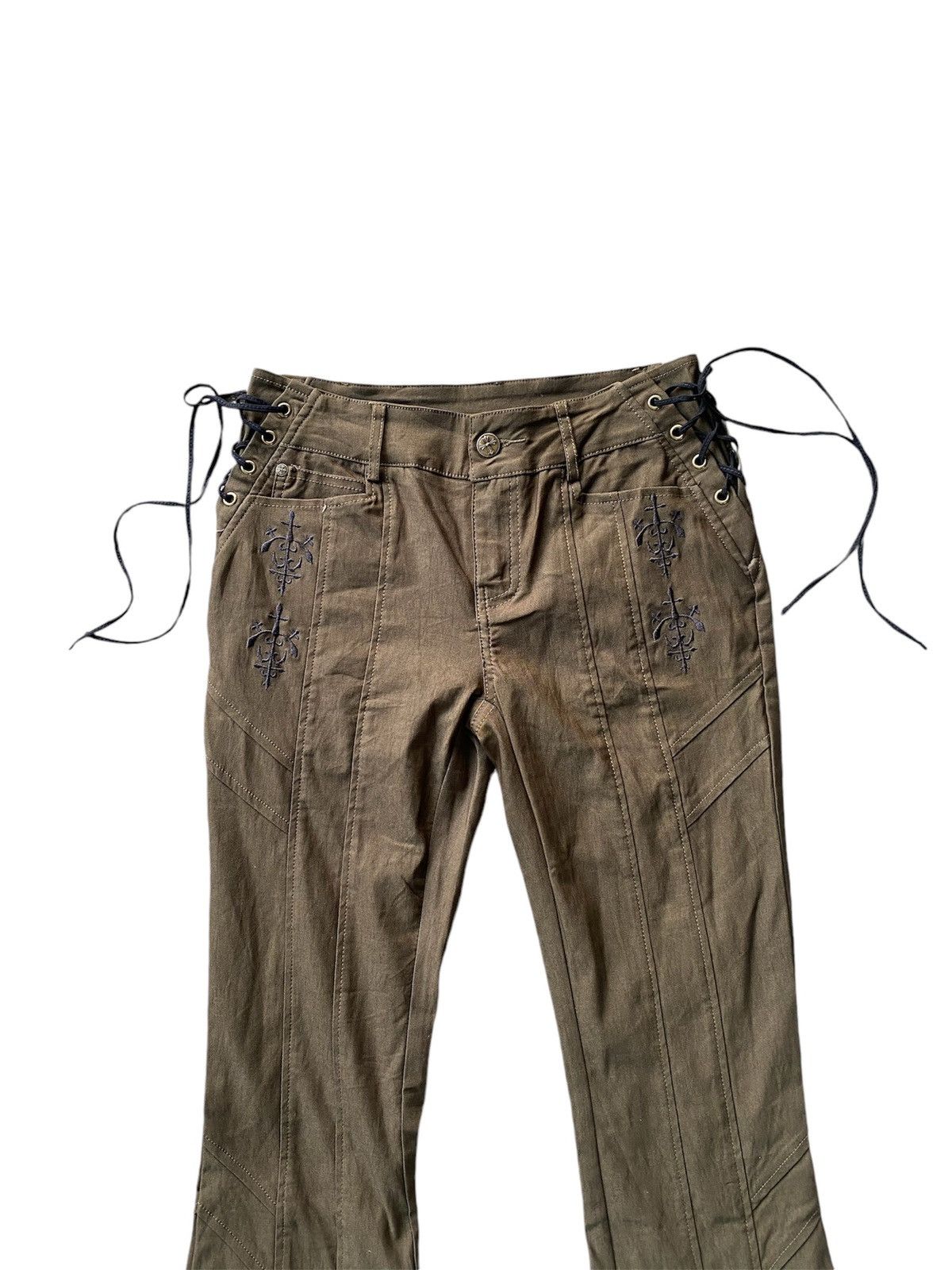 Other Ozz croce laces up flared pants Size US 29 - 2 Thumbnail