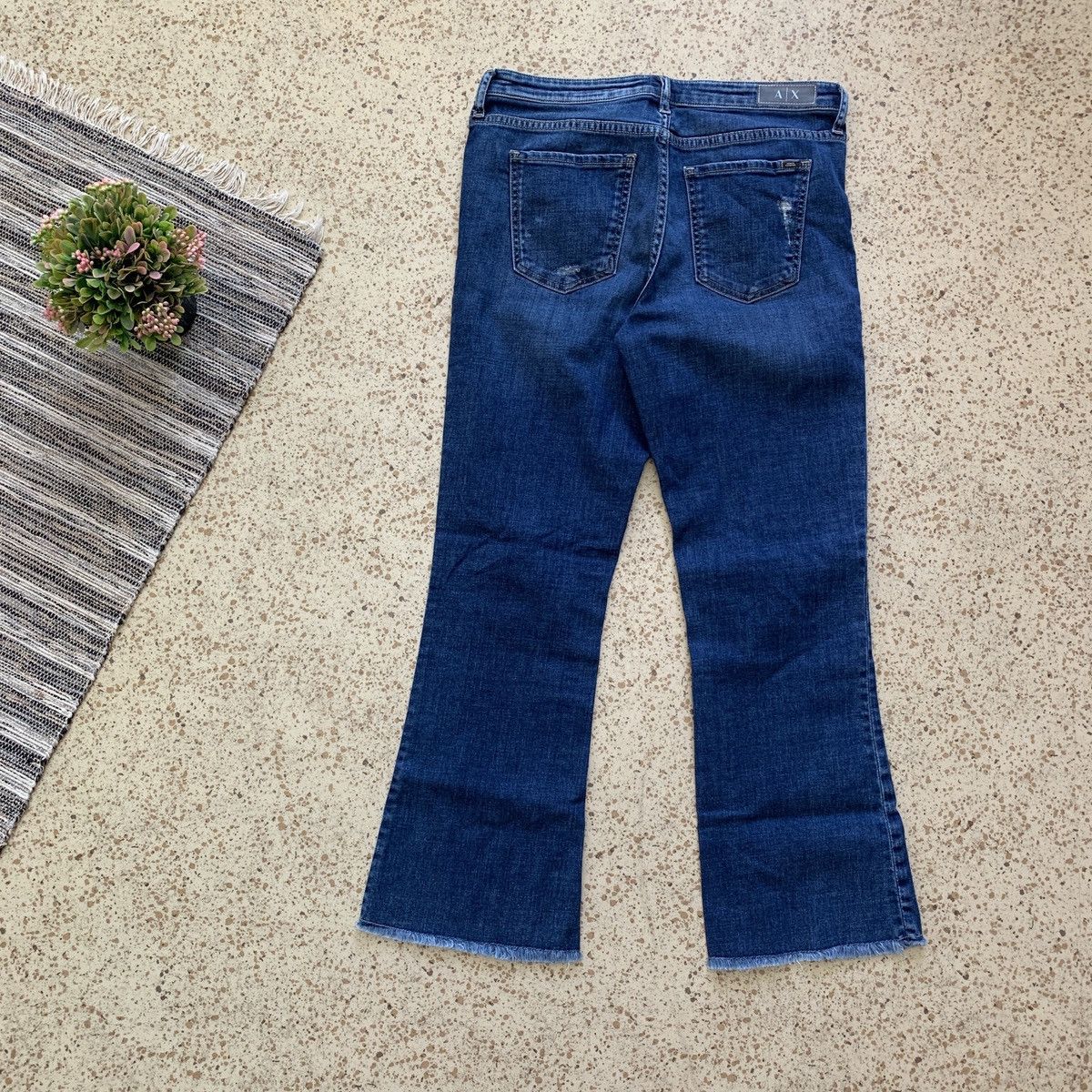 Armani Exchange AX Armani Exchange Boot Cut Flared Distressed Jeans Hype Size 31" - 2 Thumbnail