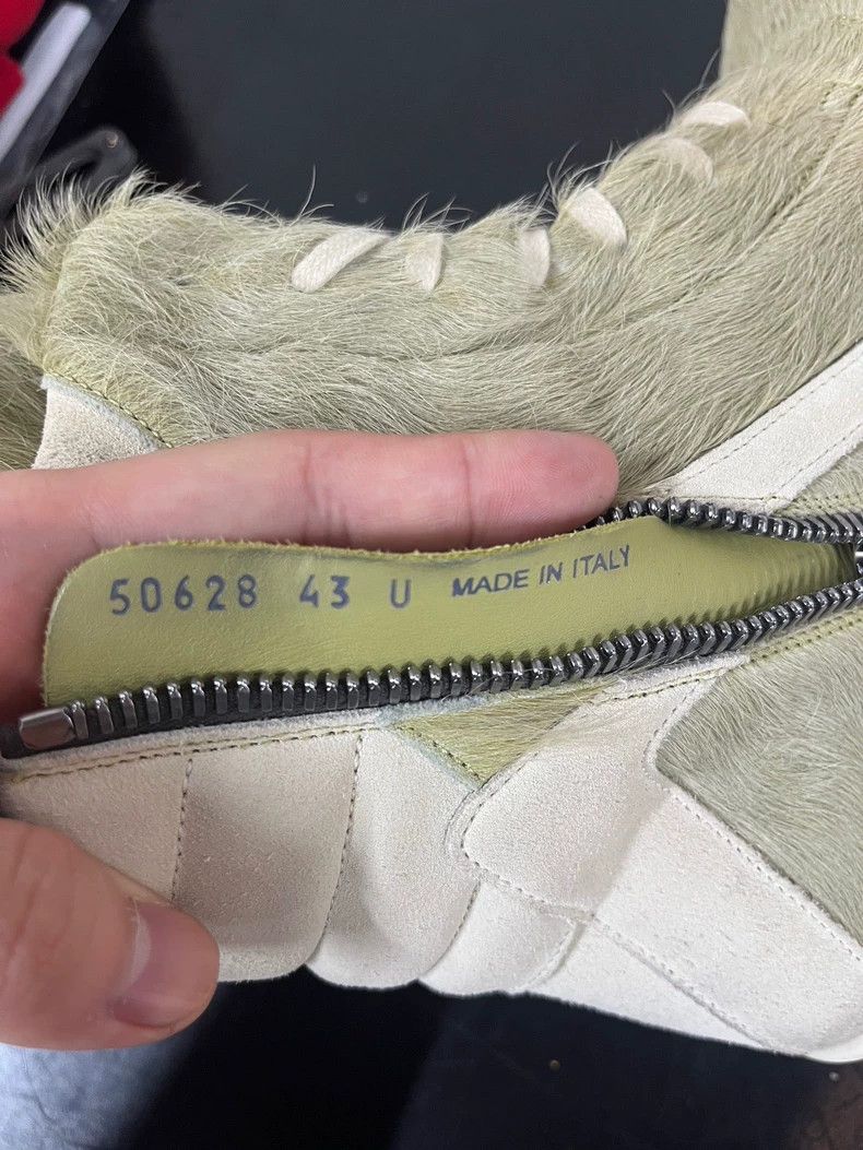 Rick Owens Rick Owens Matcha green horsehair inverted triangle sneake Size US 10 / EU 43 - 4 Thumbnail