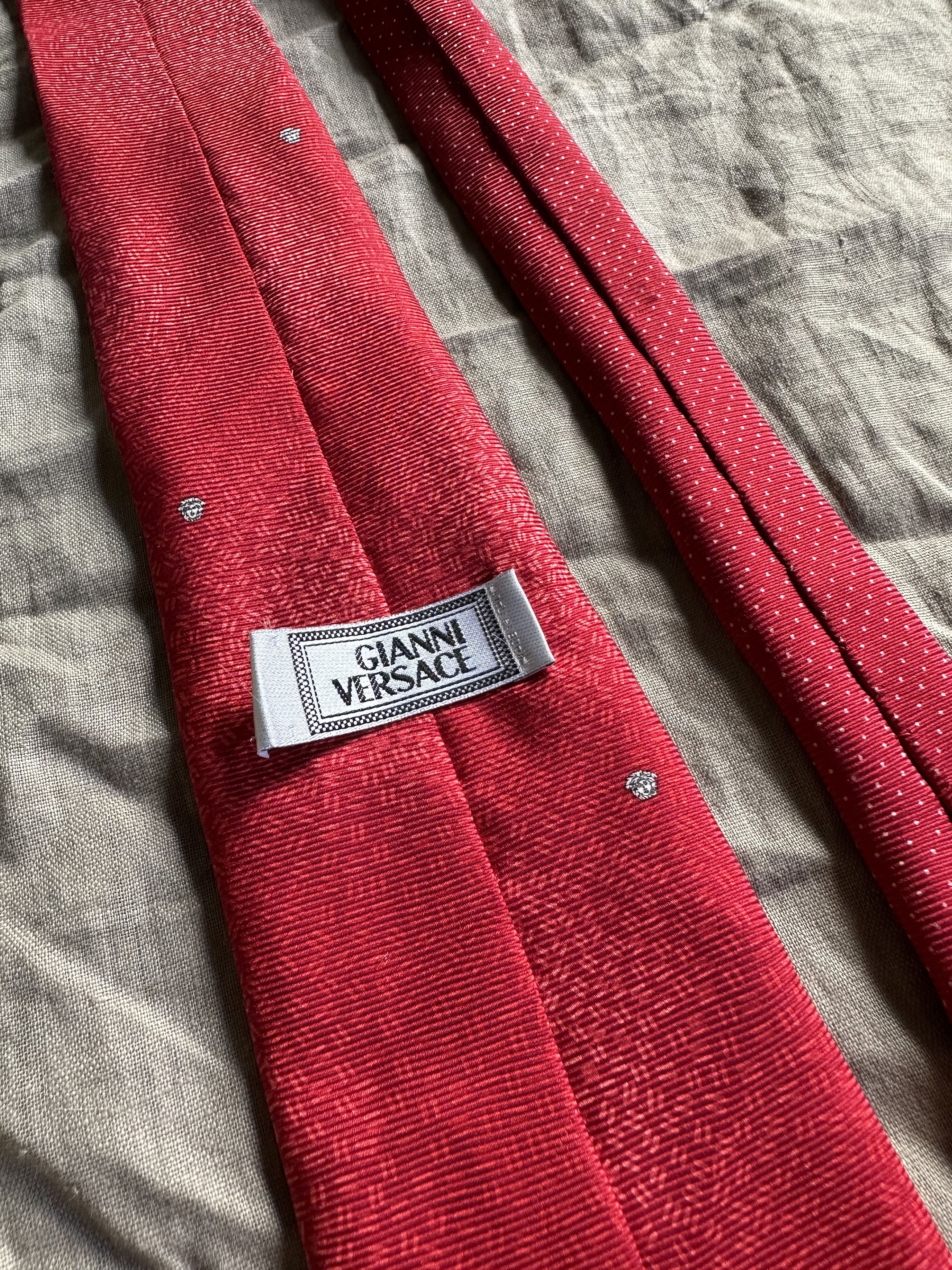 Versace Gianni Versace Vintage Meduse Pattern Silk Tie 7656AC Size ONE SIZE - 6 Thumbnail