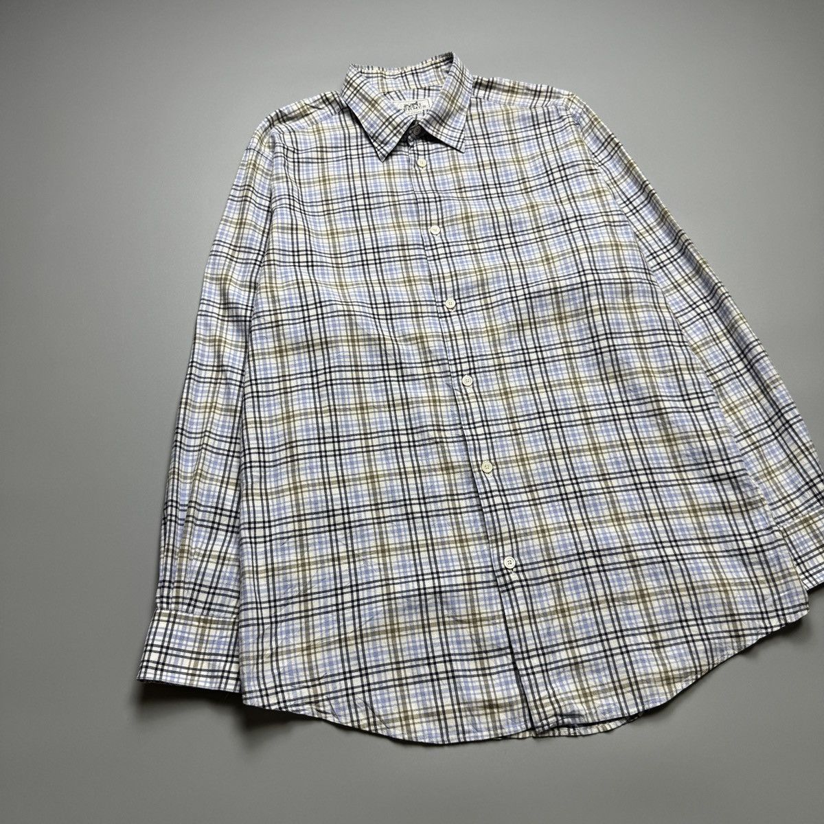 Hermes Hermes - Tricolor Checkered Longsleeve Size US S / EU 44-46 / 1 - 3 Thumbnail
